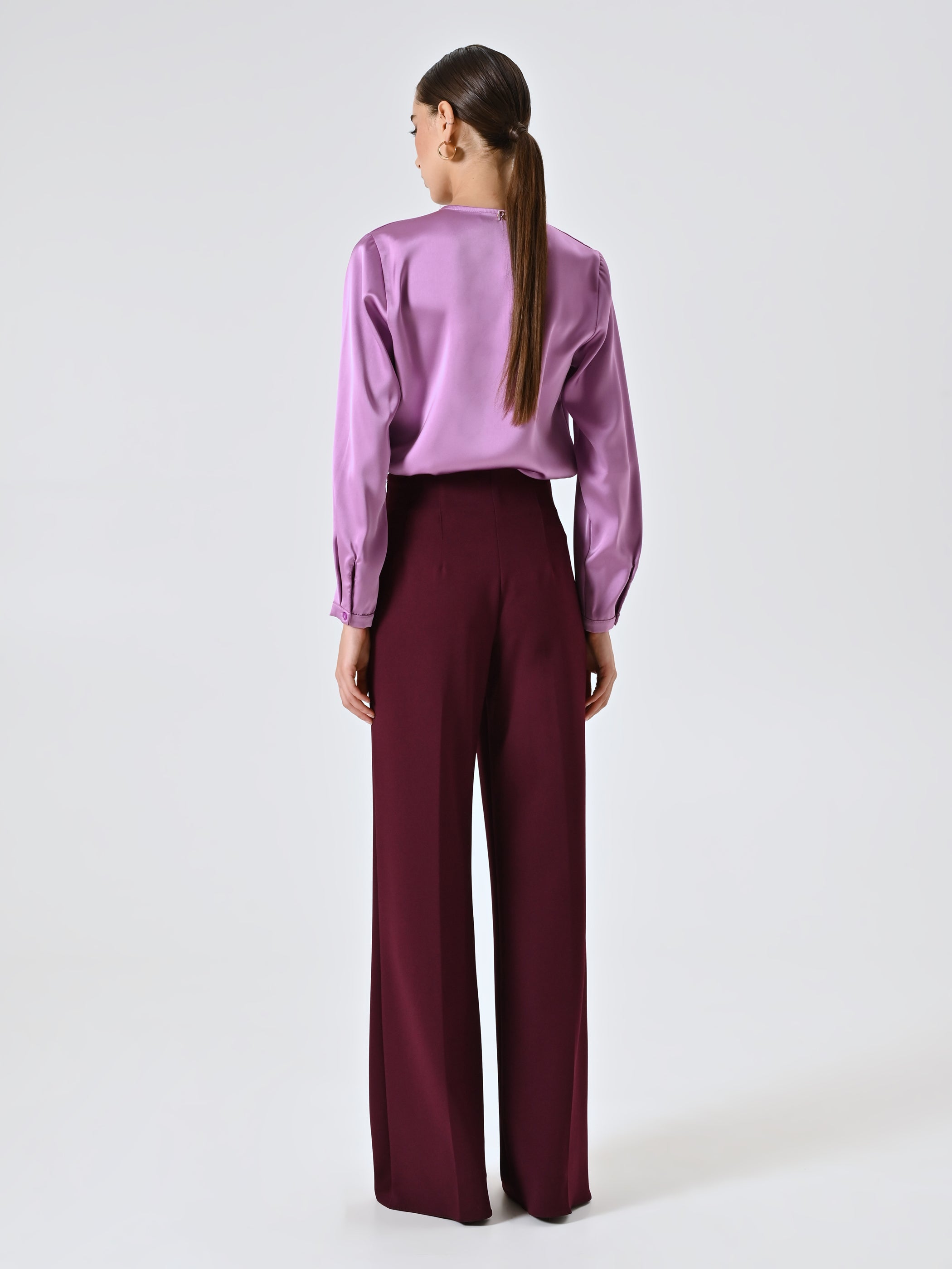Pantalon Palazzo en crêpe scuba