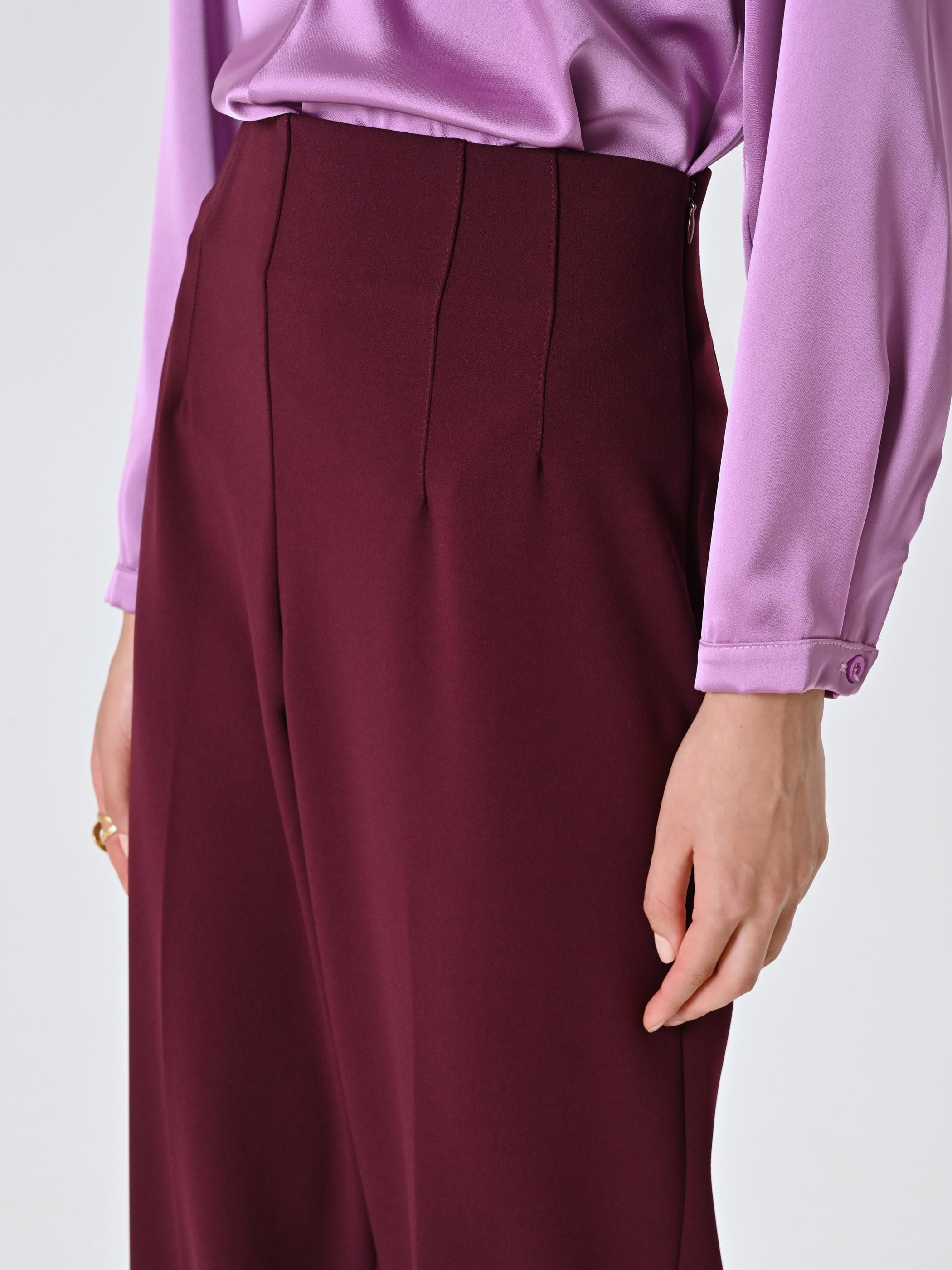 Pantalon Palazzo en crêpe scuba