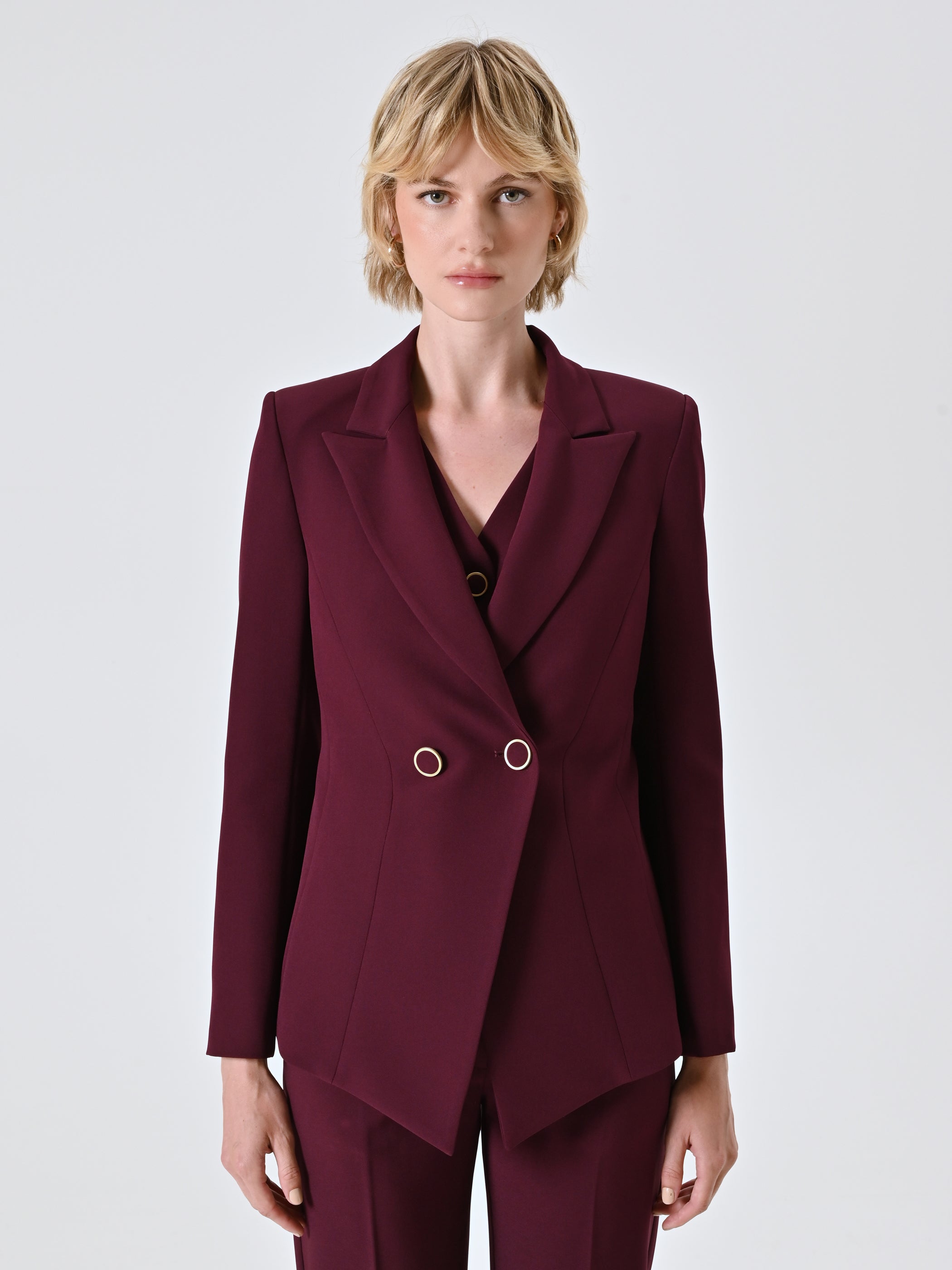 Veste croisée en tissu technique