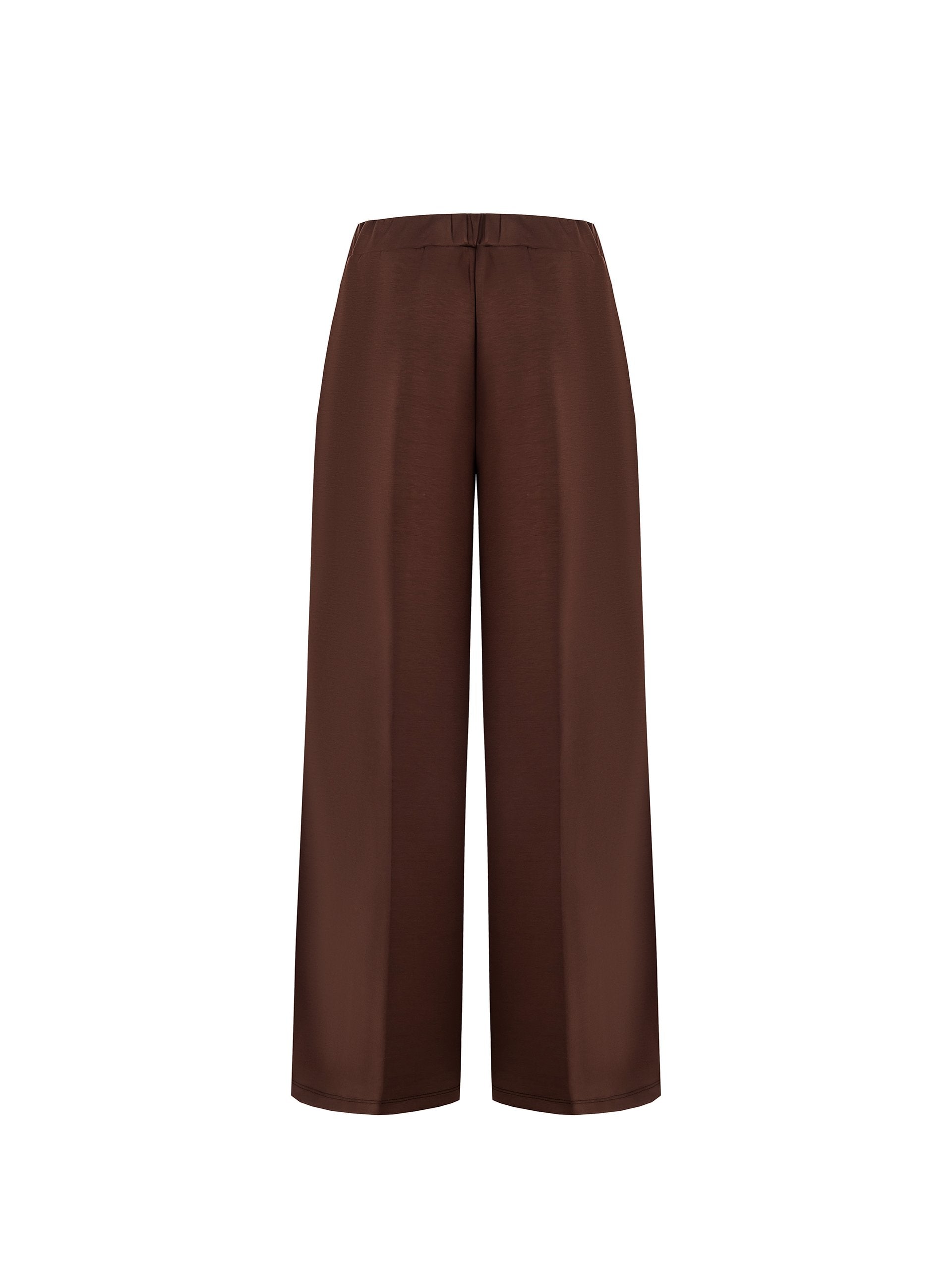 Wide-Leg Brown Trousers