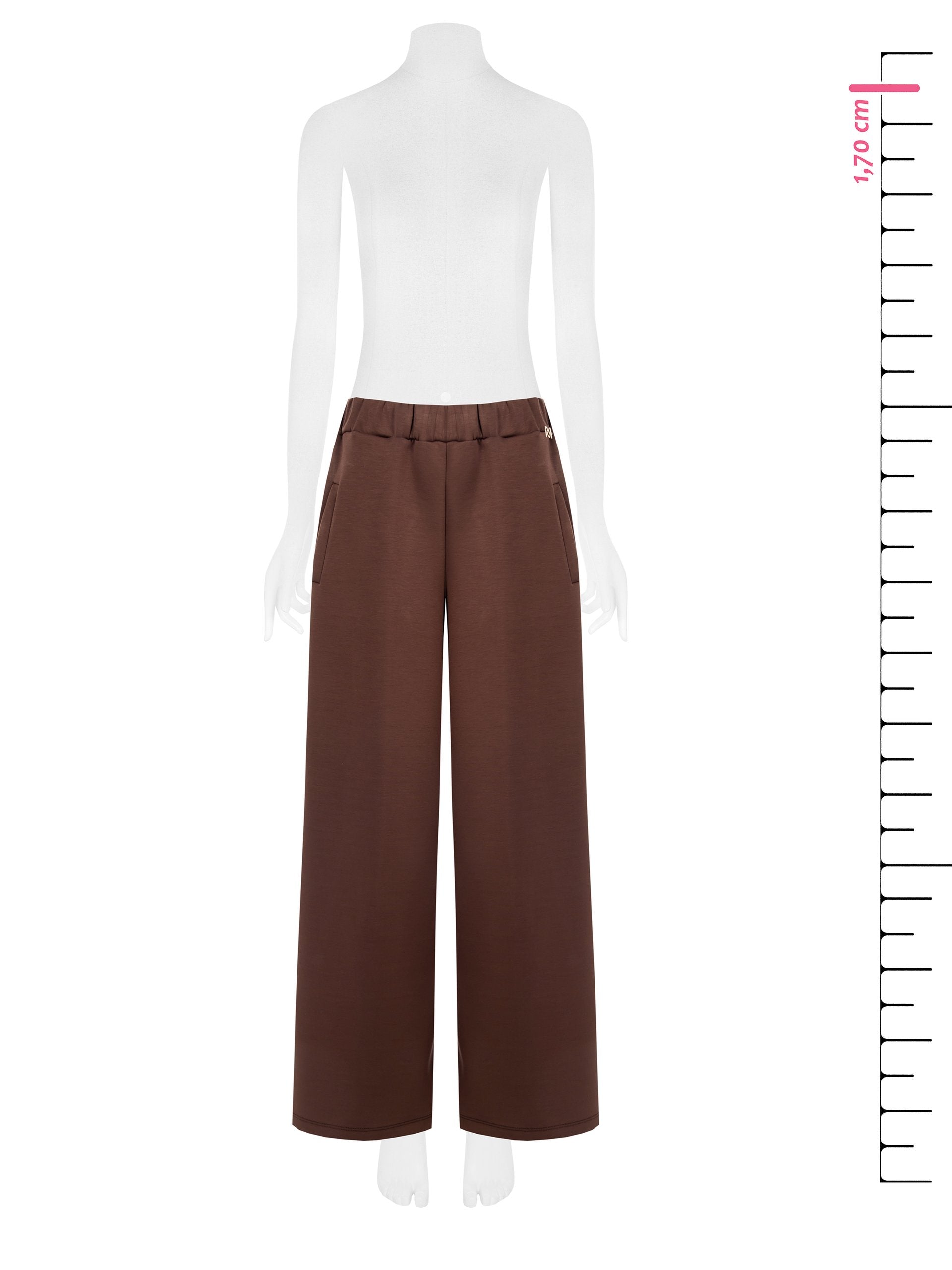 Wide-Leg Brown Trousers