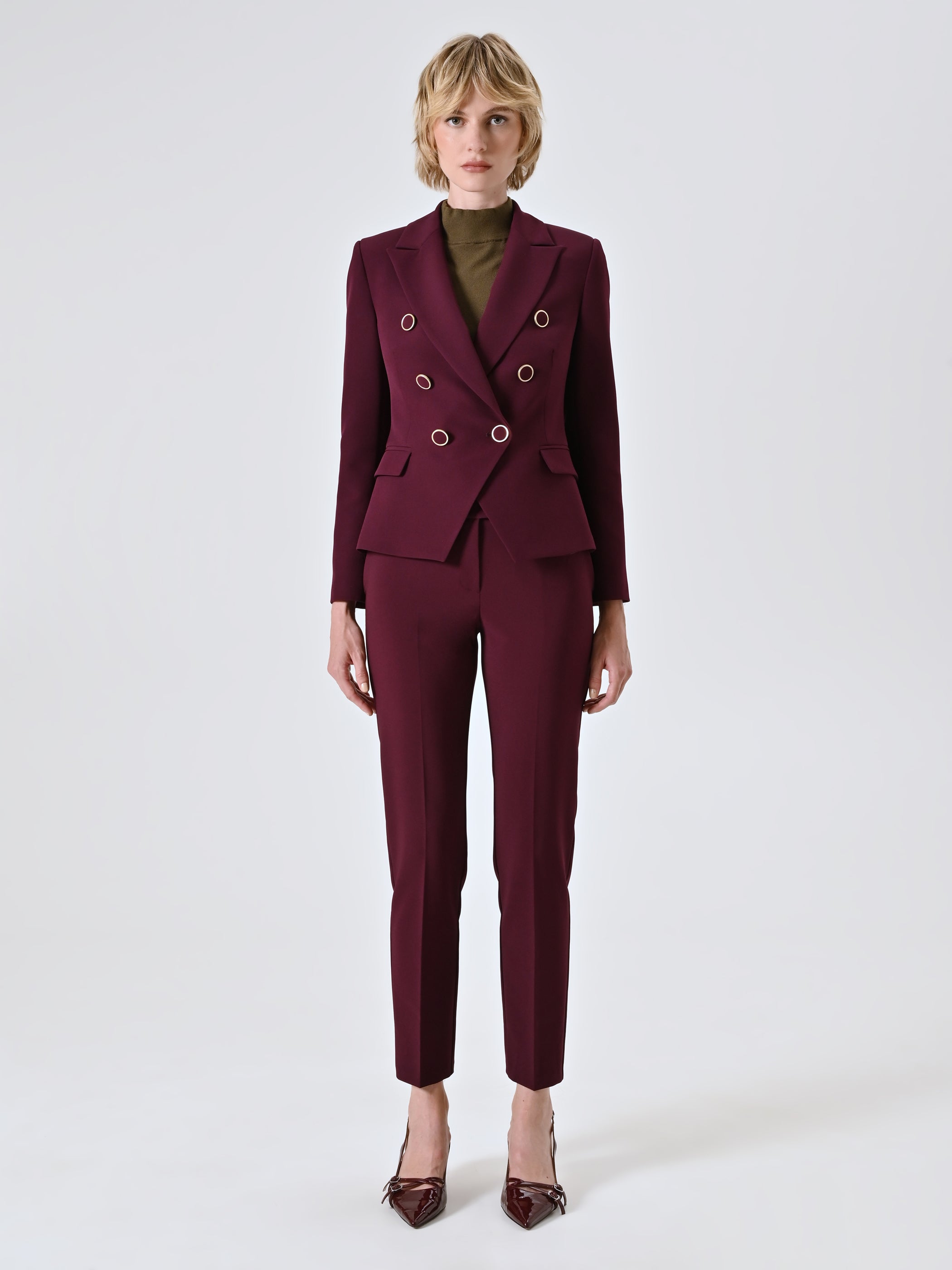 Tailored Double-Breasted Blazer