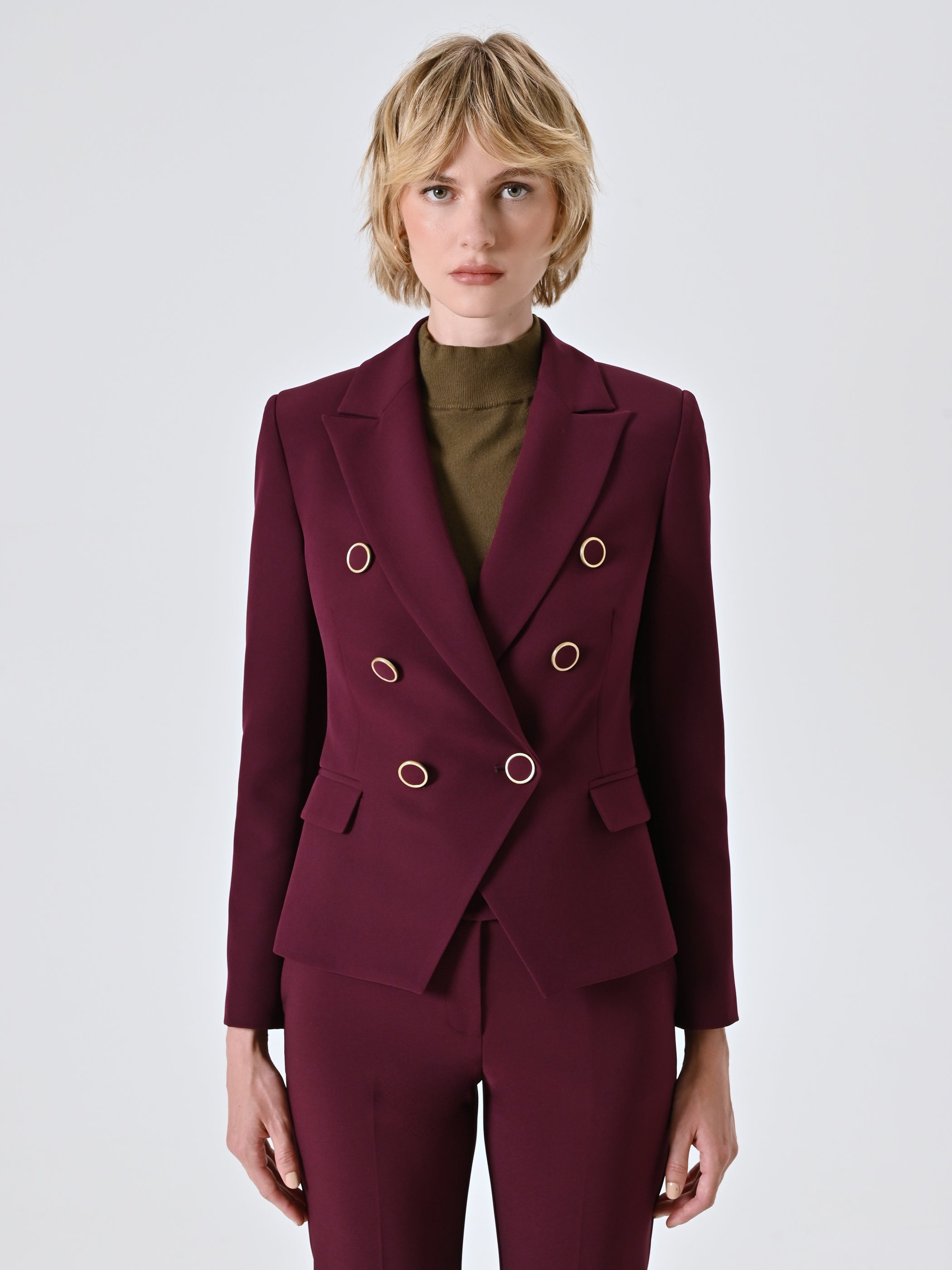 Tailored Double-Breasted Blazer