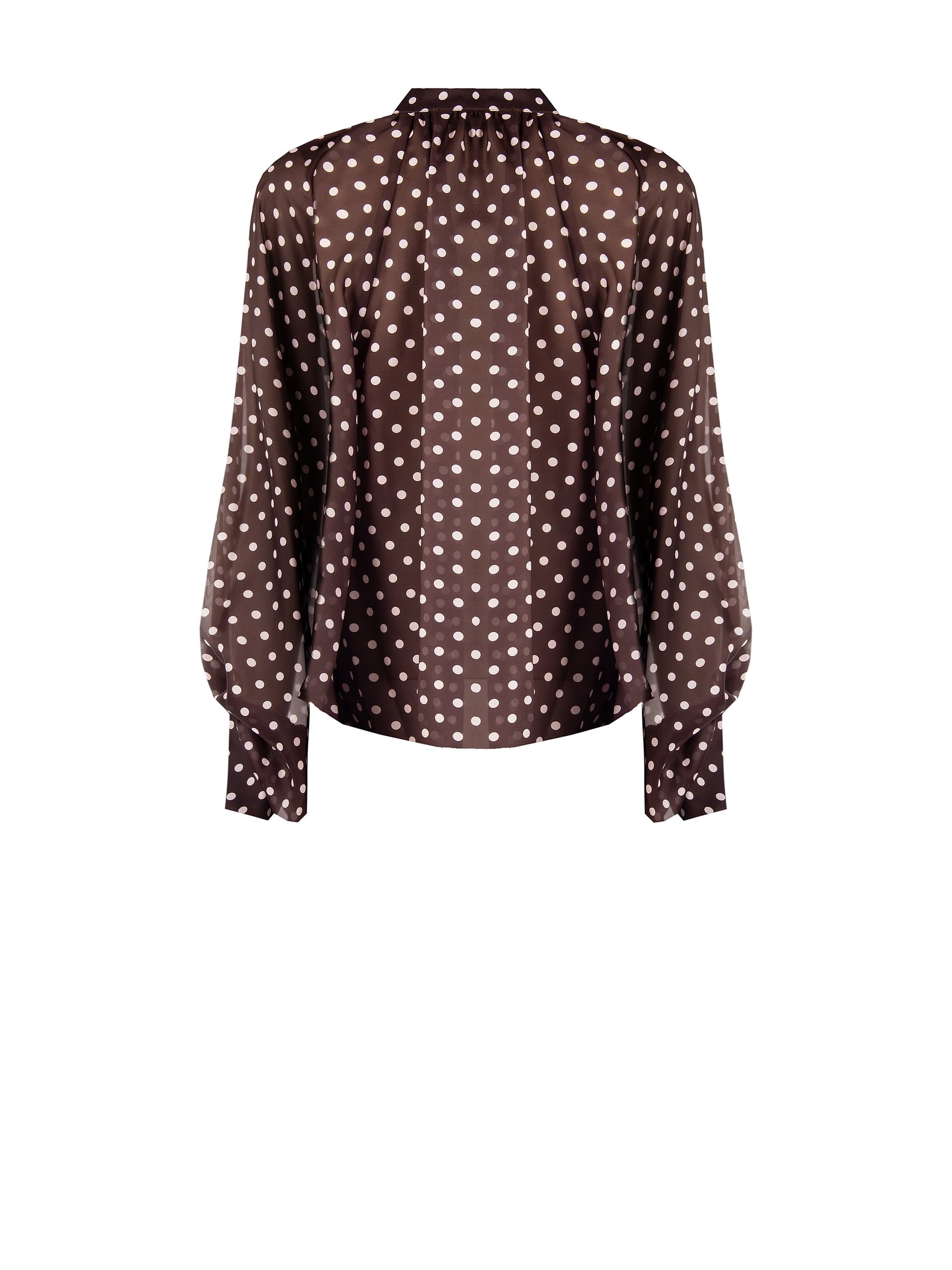 Flowy Polka-Dot Blouse
