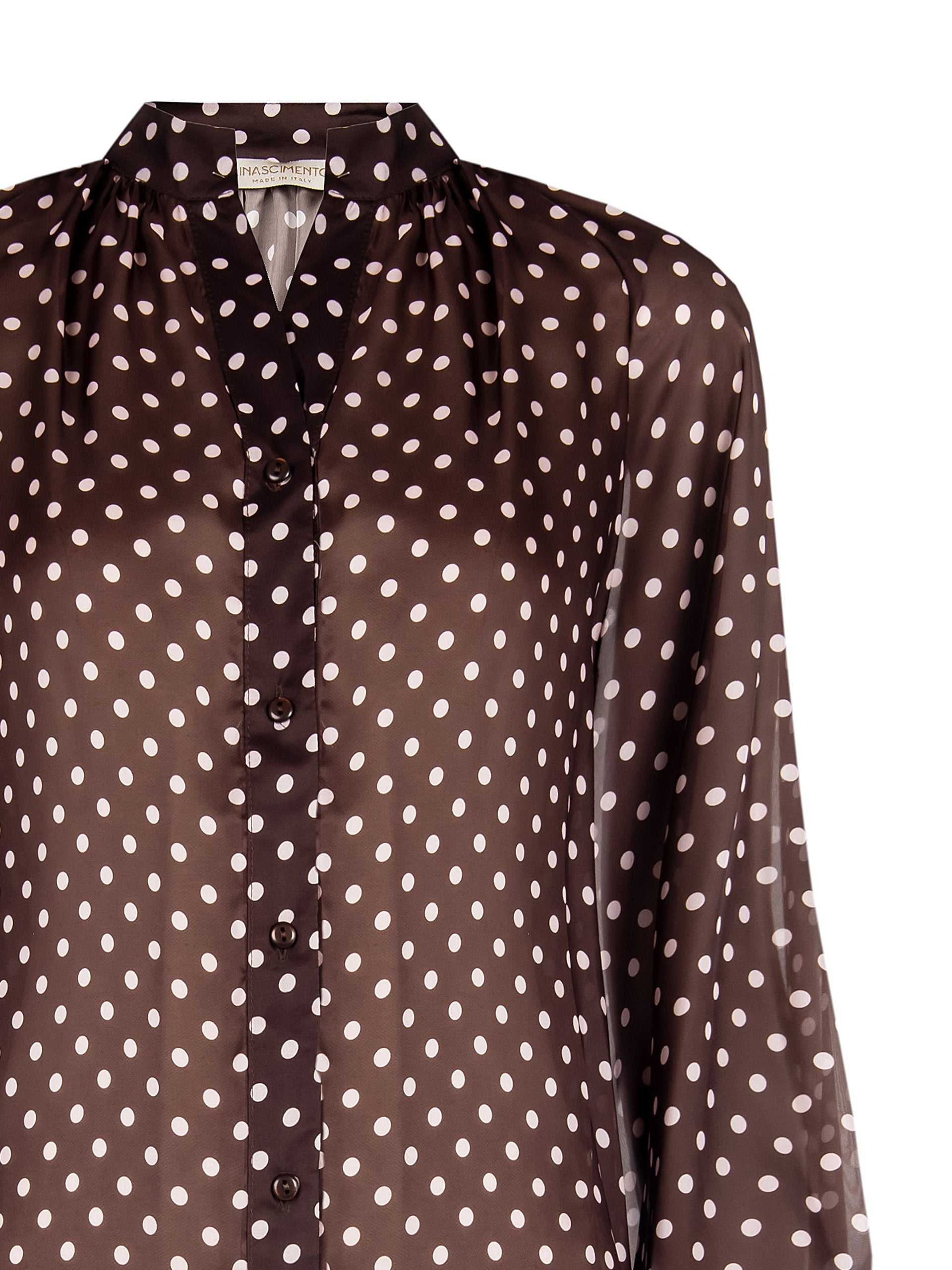 Flowy Polka-Dot Blouse