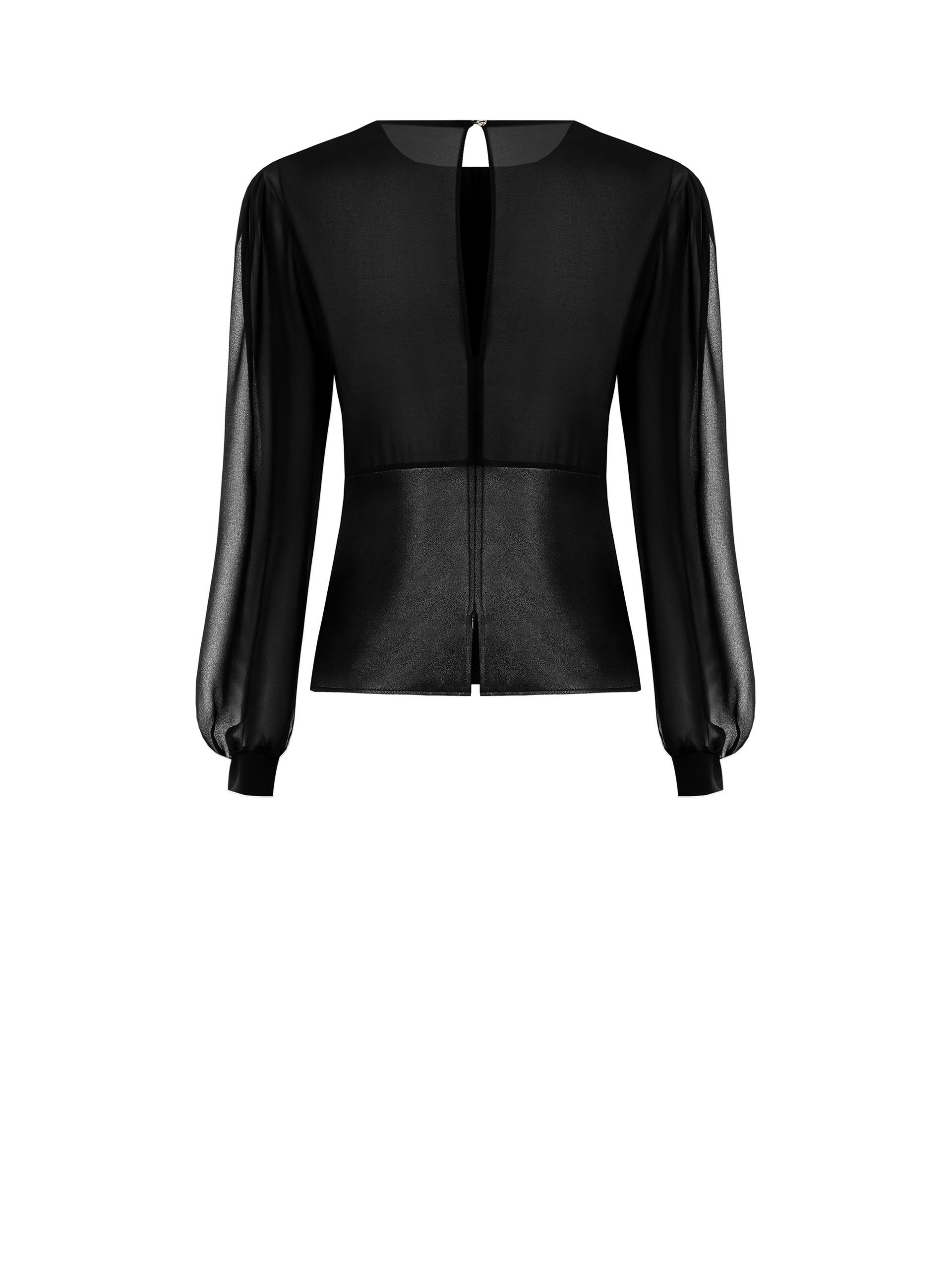 Leather Detailed Blouse