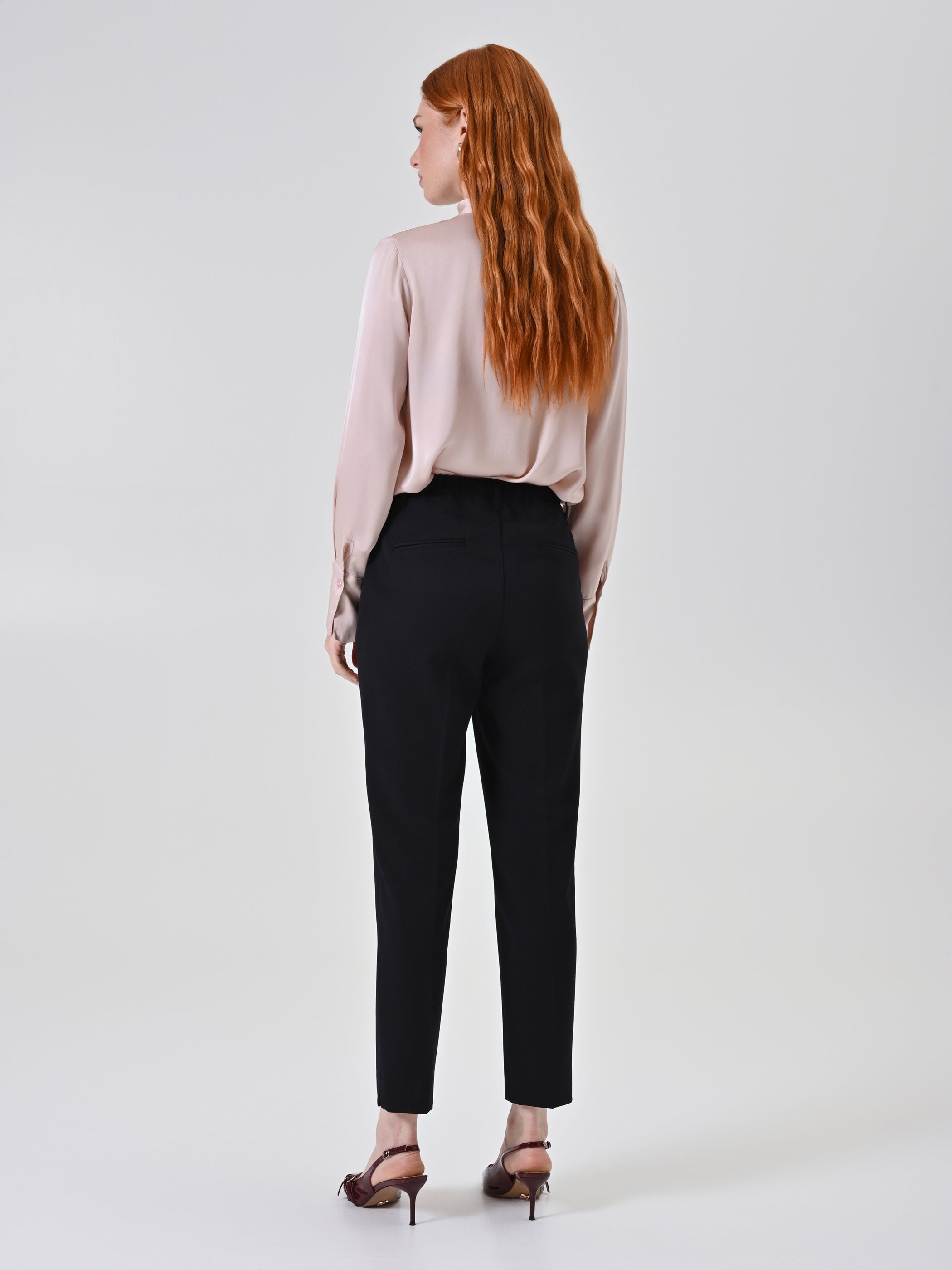 Black Polyviscose Pants