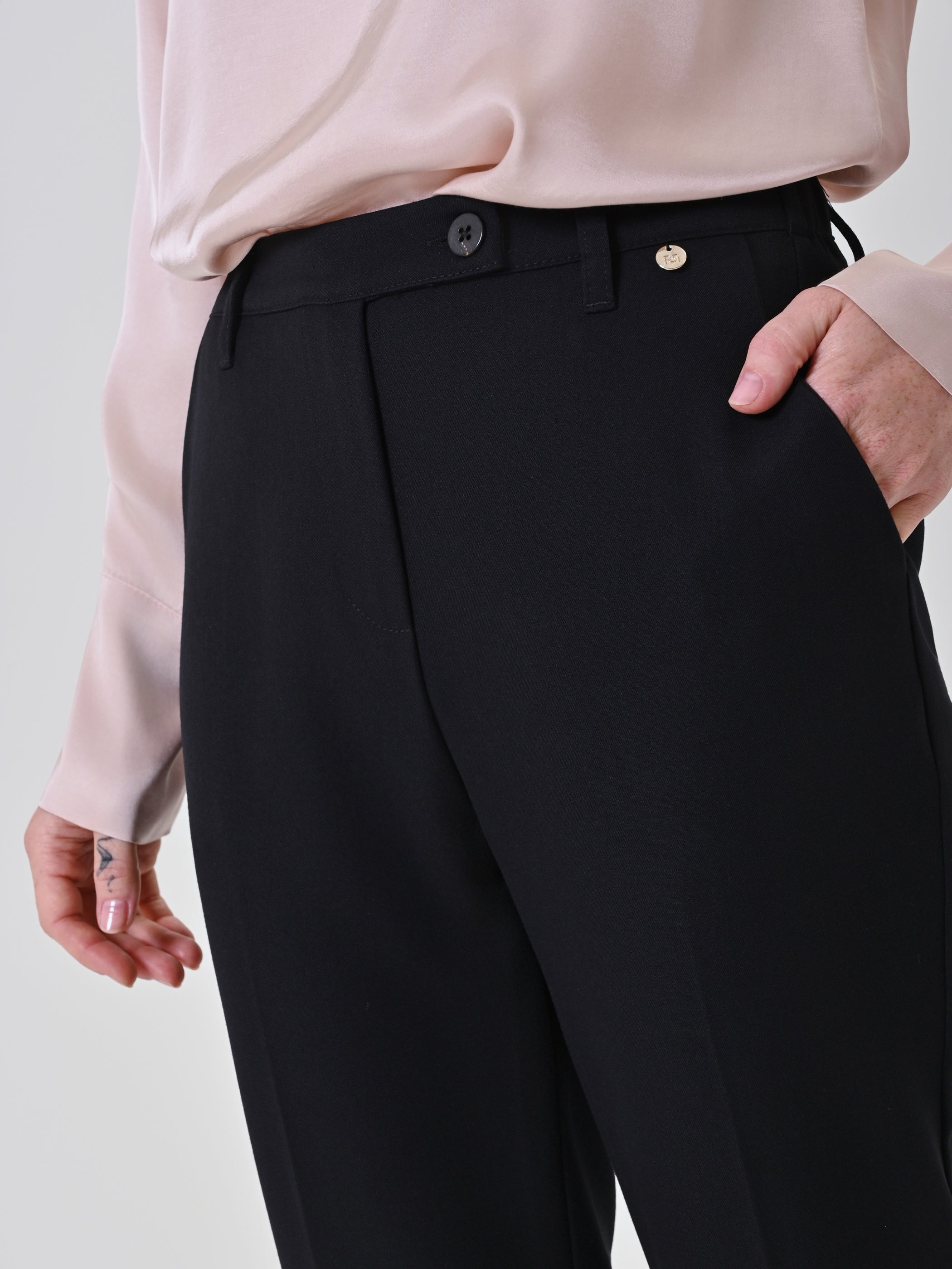 Black Polyviscose Pants