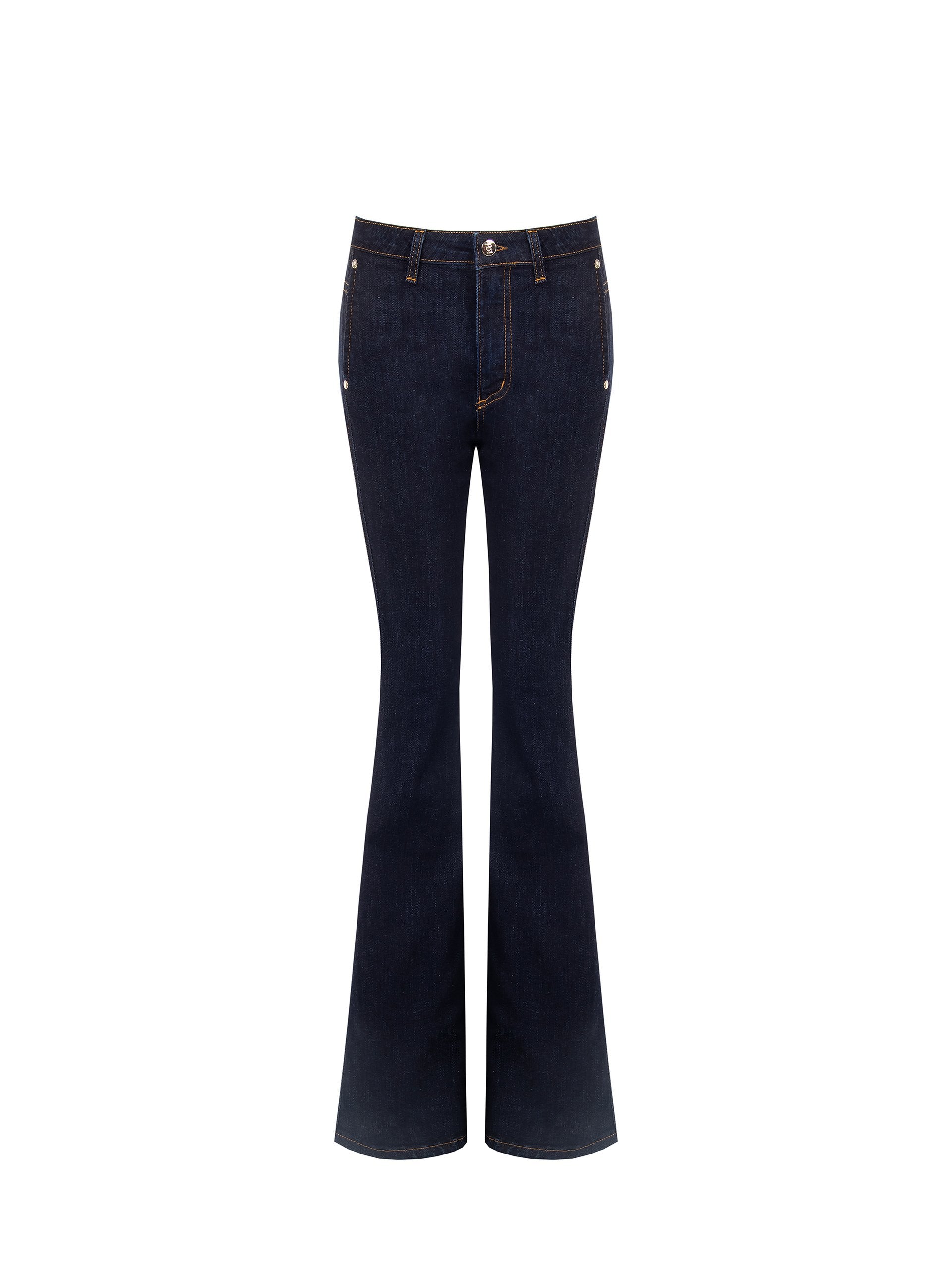Flared Denim Pants