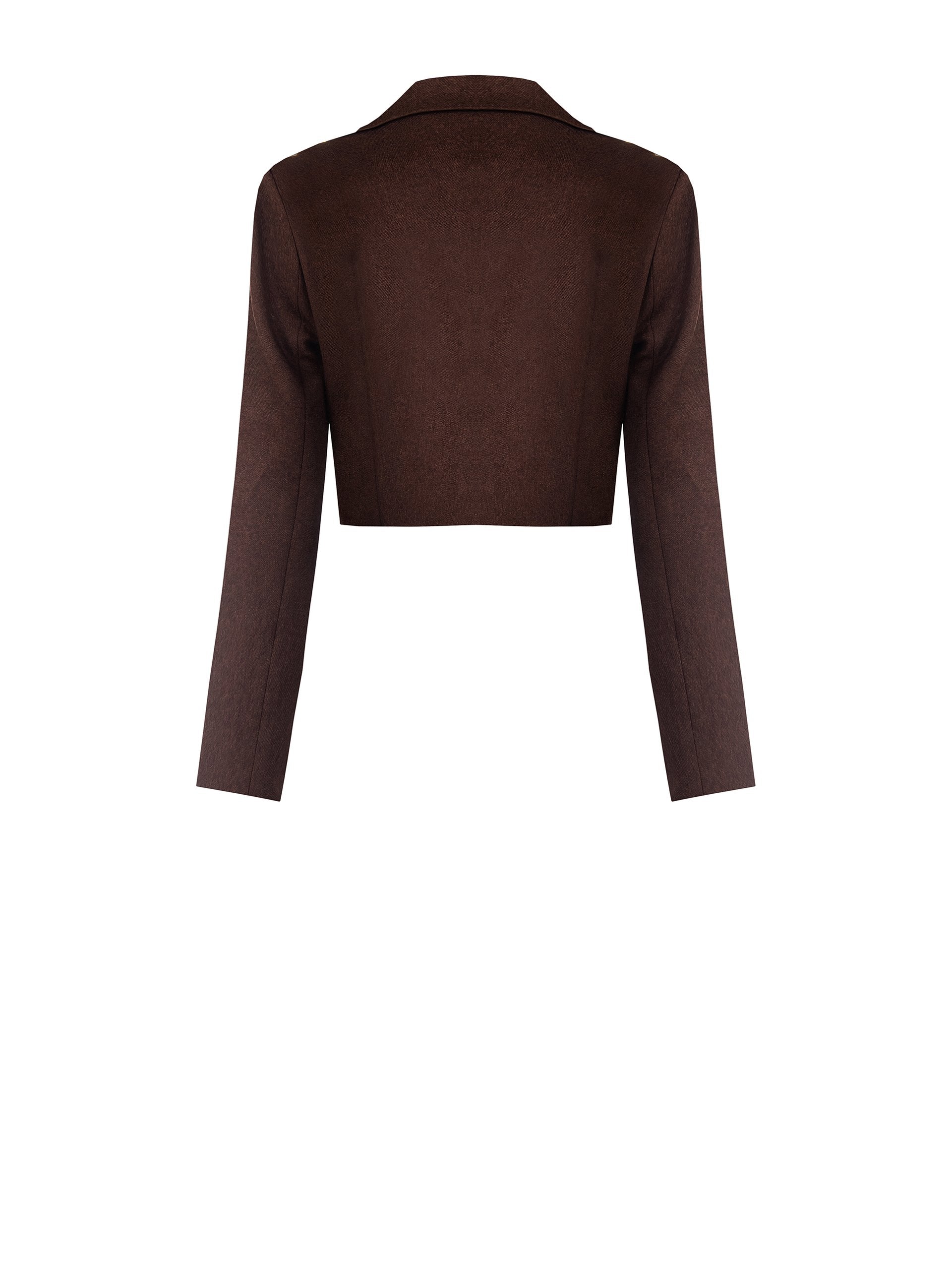 Veste courte chocolat avec boucle