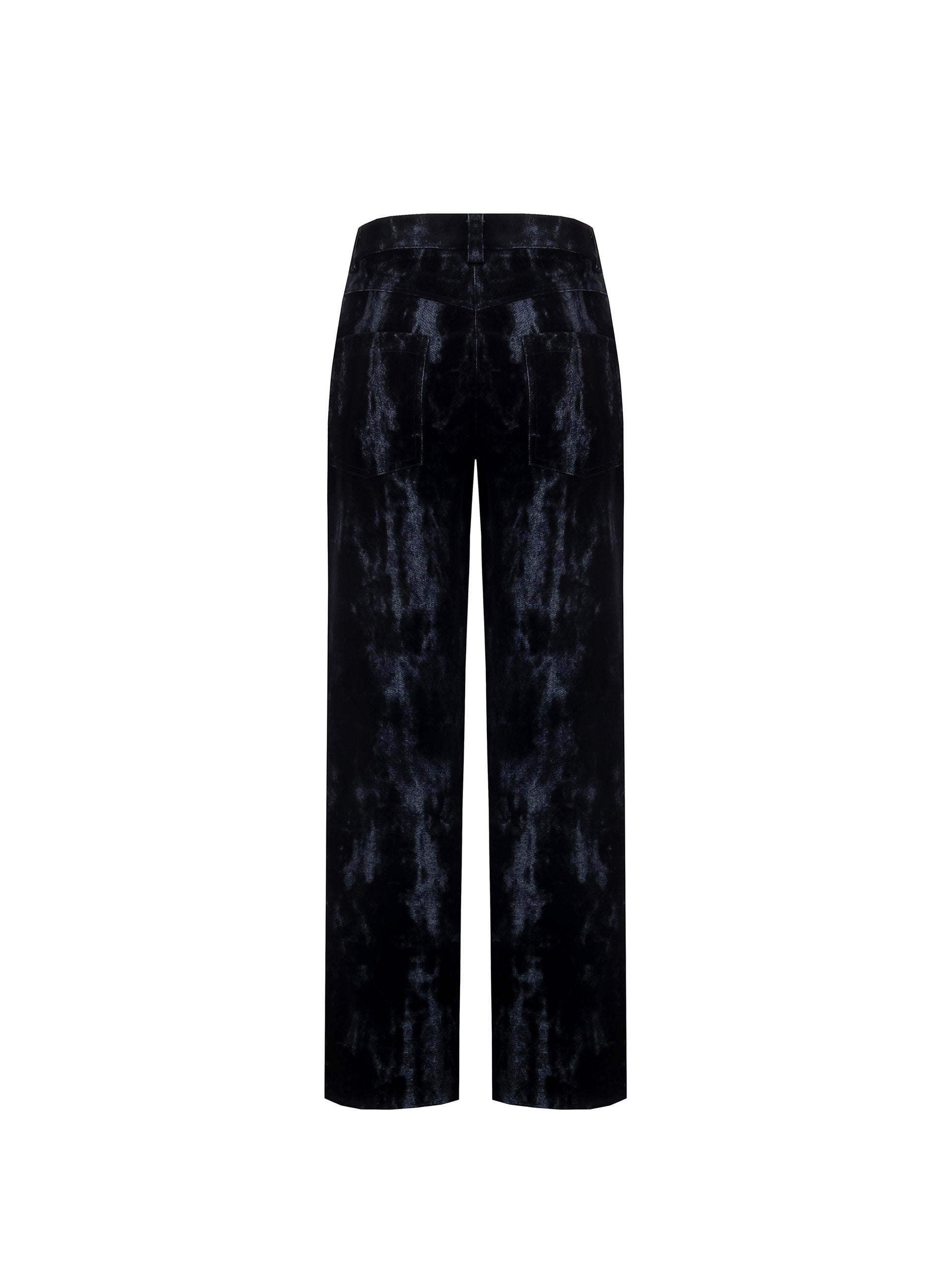 Velvet Wide-Leg Trousers