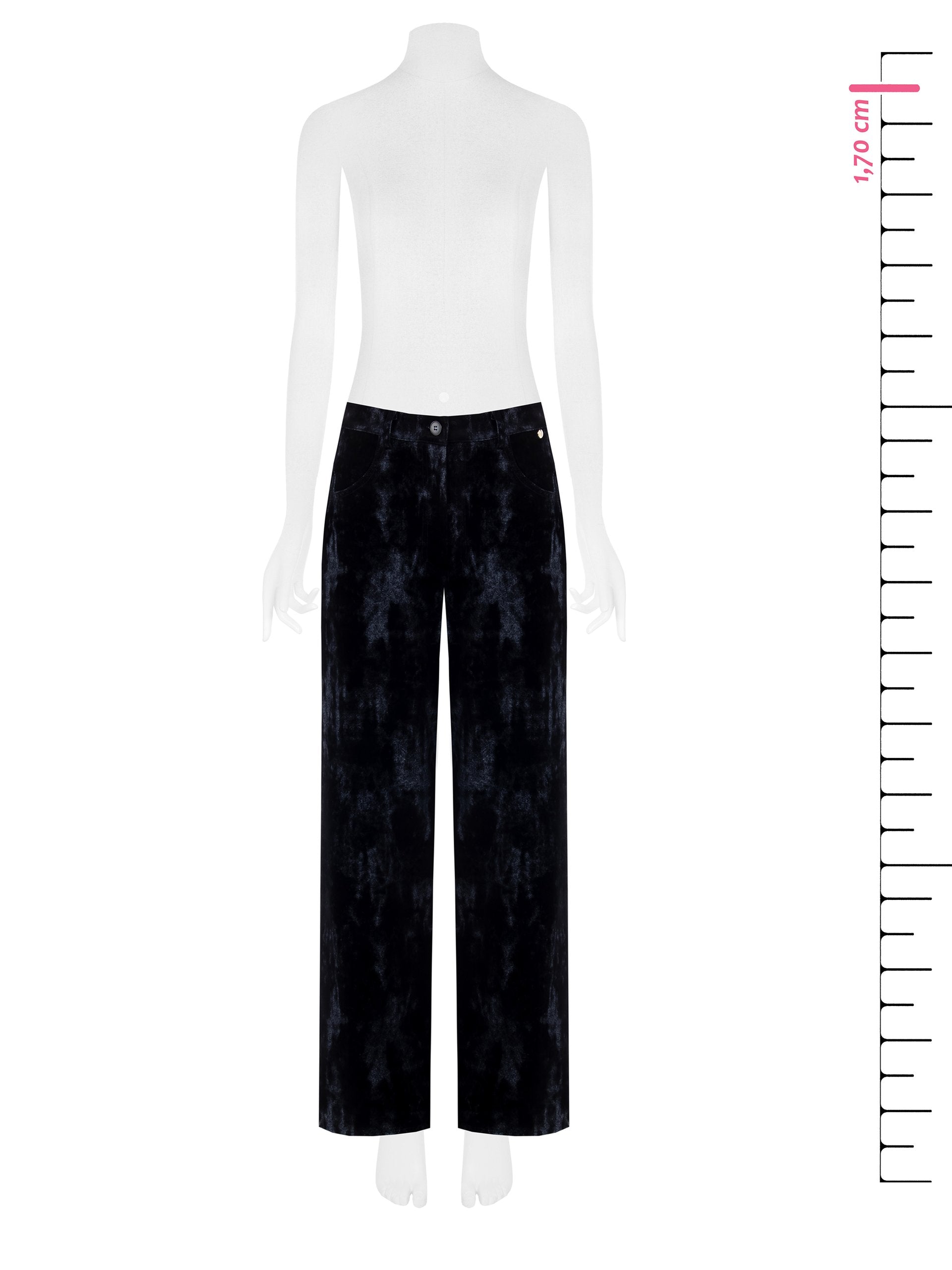 Velvet Wide-Leg Trousers