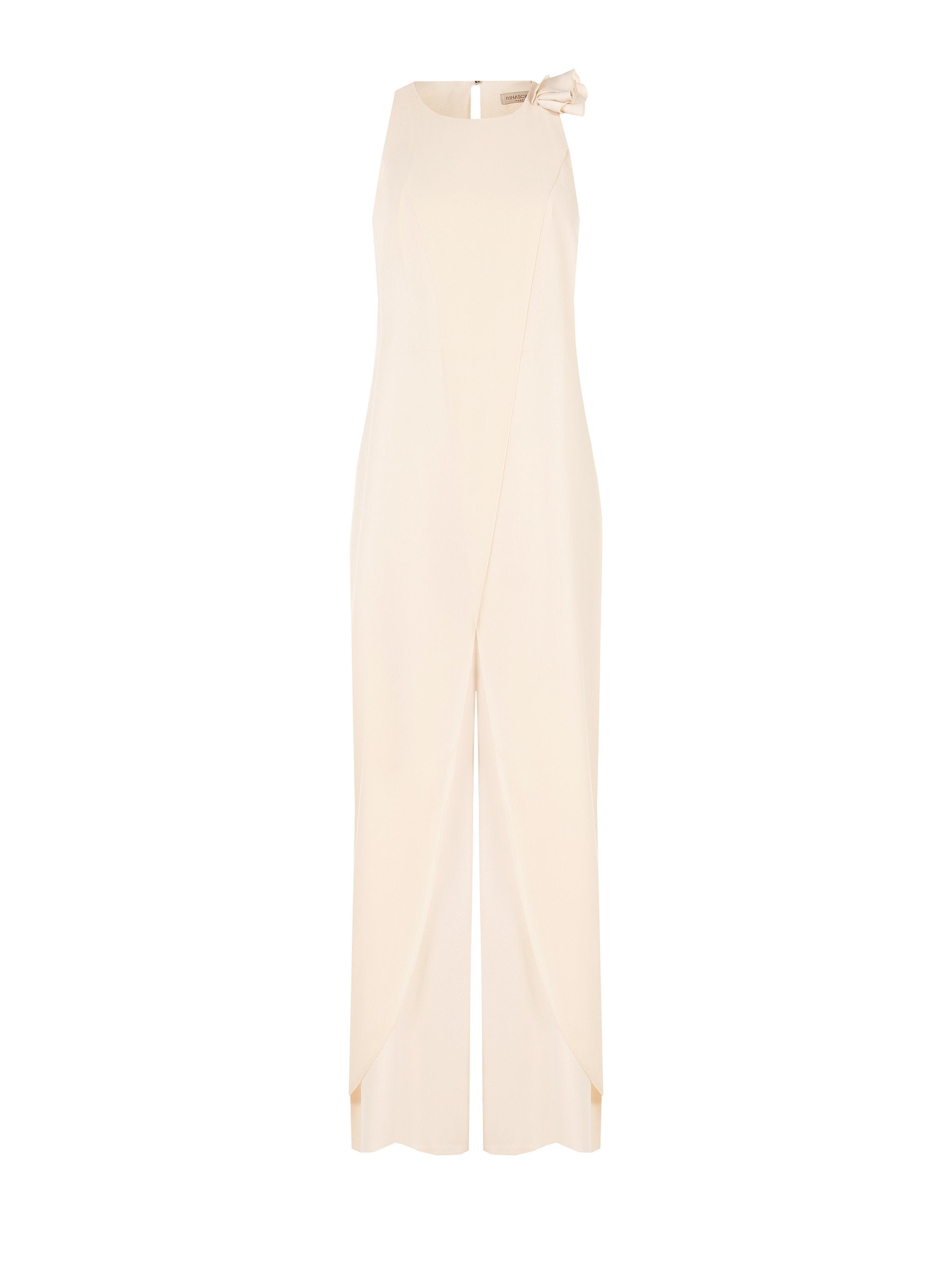 Combinaison sans manches à jambes larges avec détail aux épaules