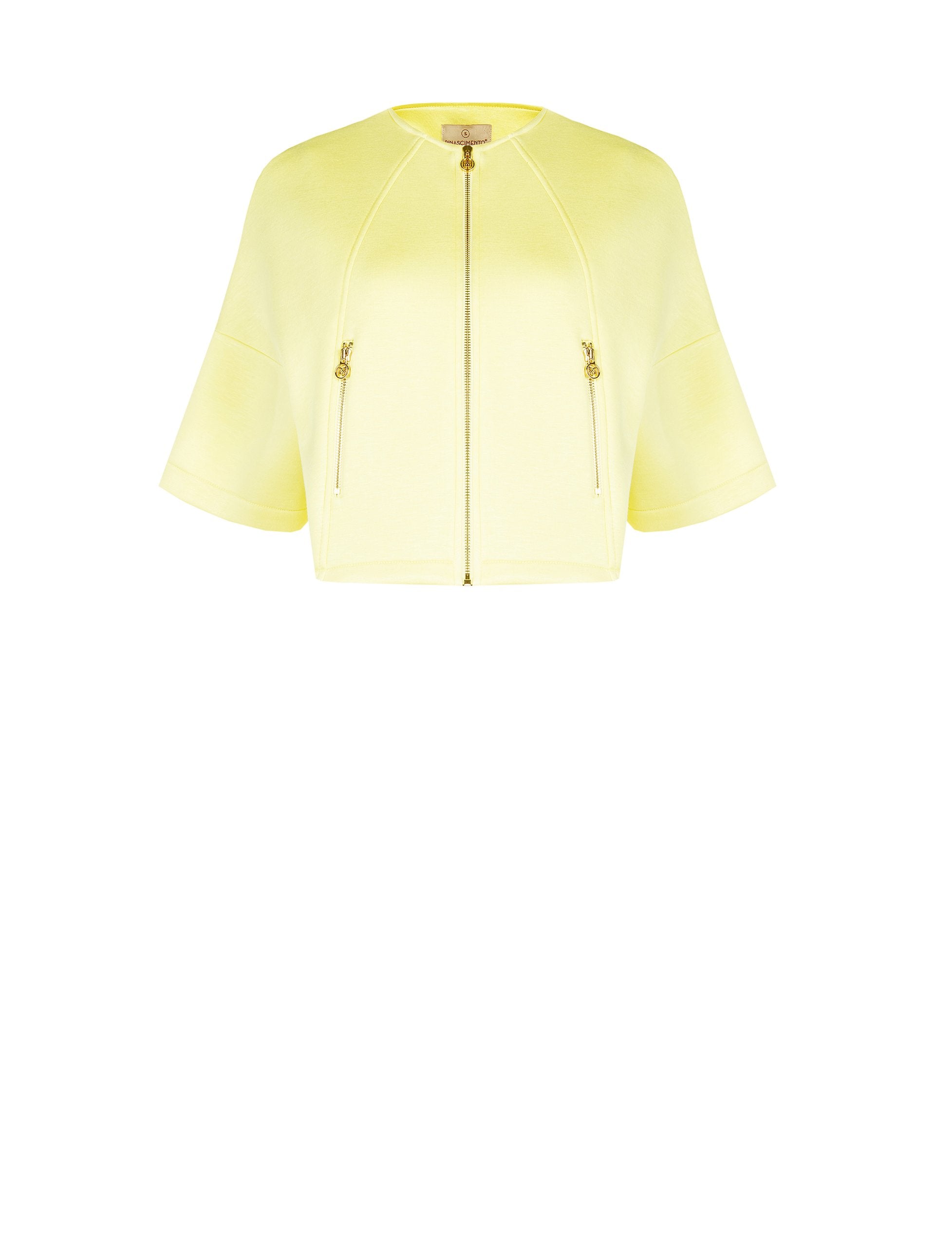 Veste à manches courtes zippée sur le devant