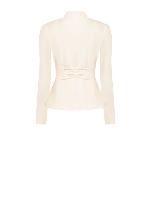 Veste péplum zippée sur le devant