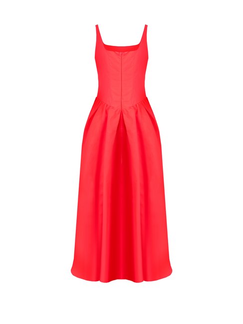 Drape-Detail Midi Dress