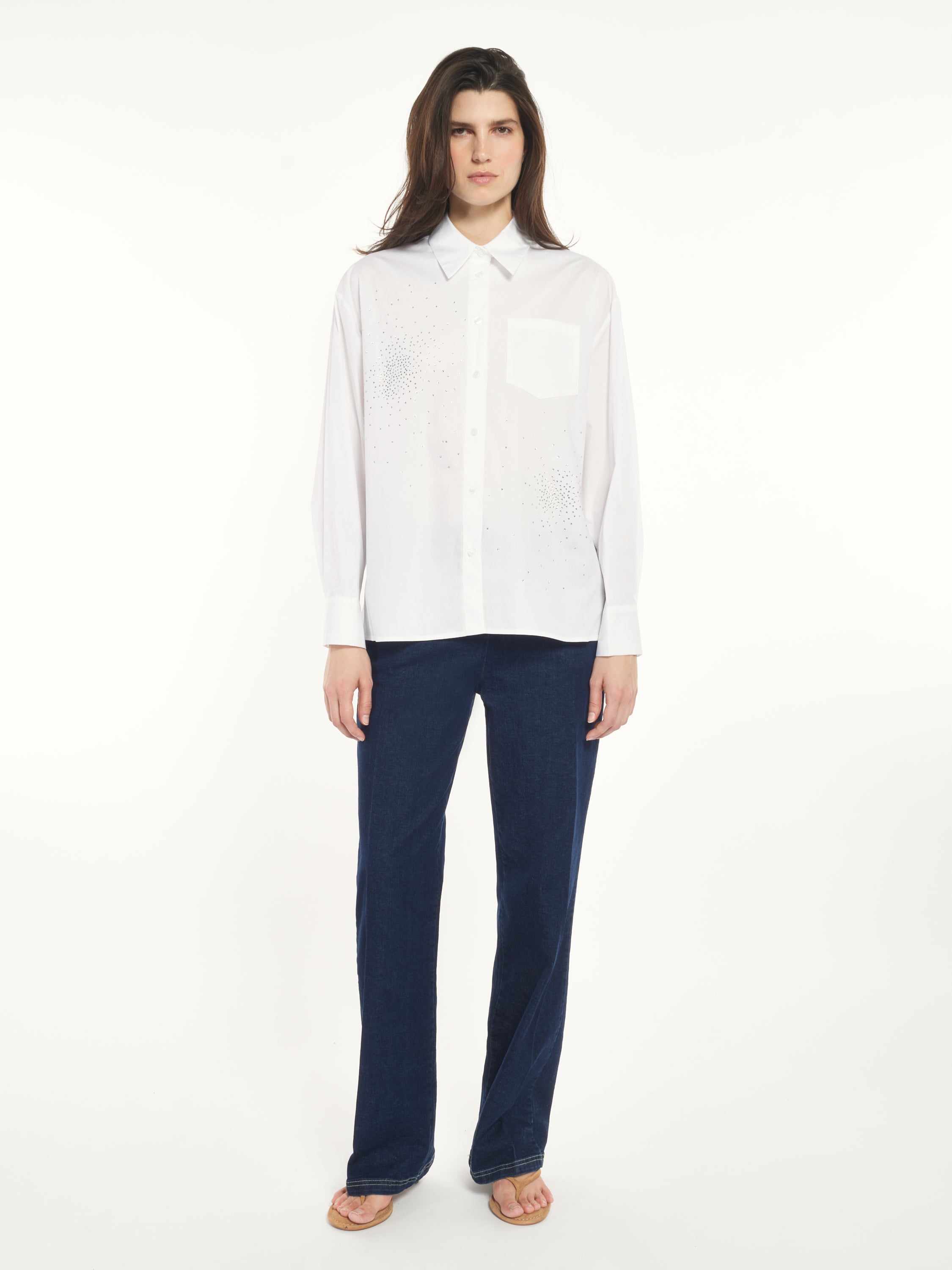 Chemise à détails en strass