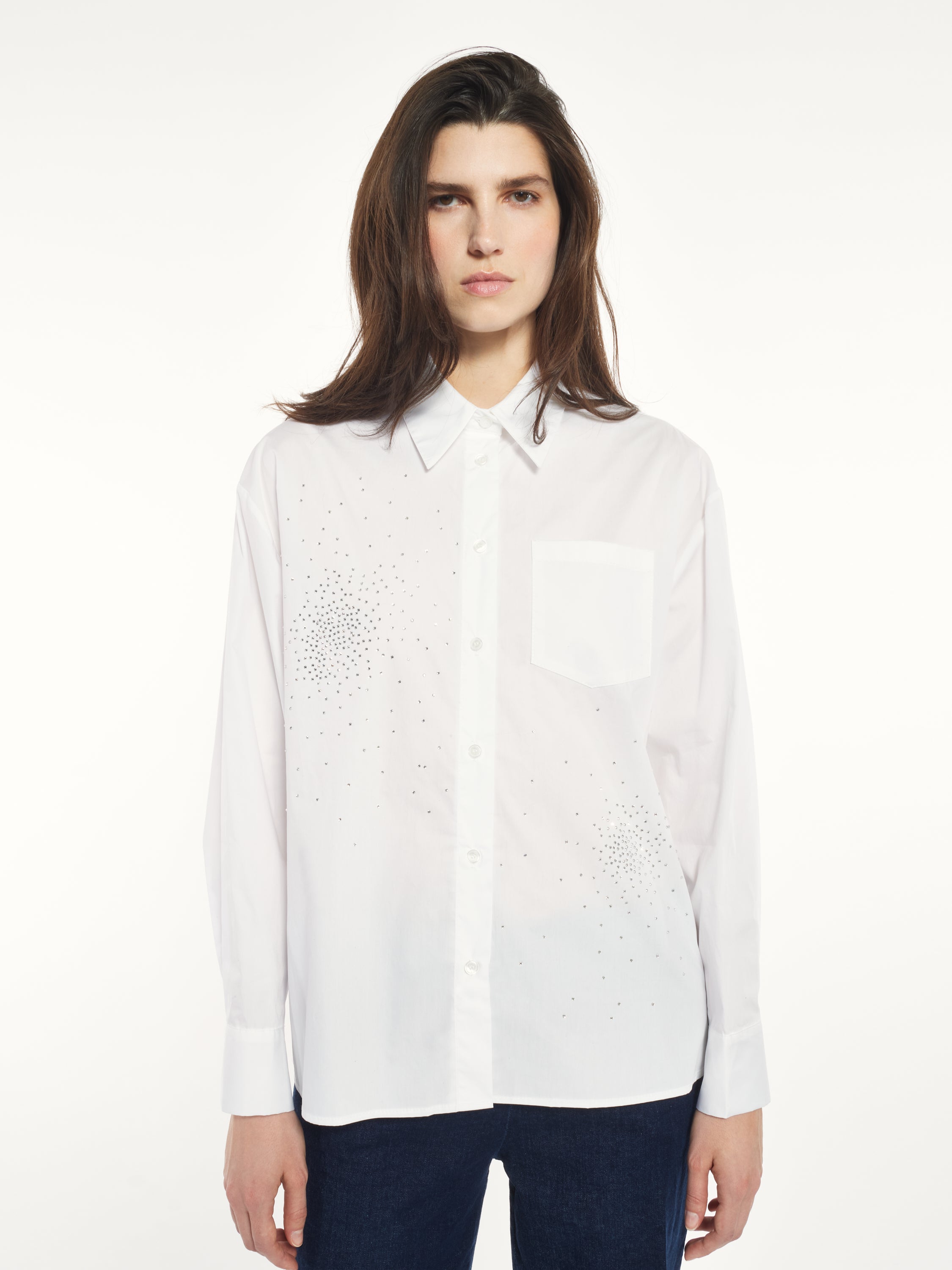 Chemise à détails en strass