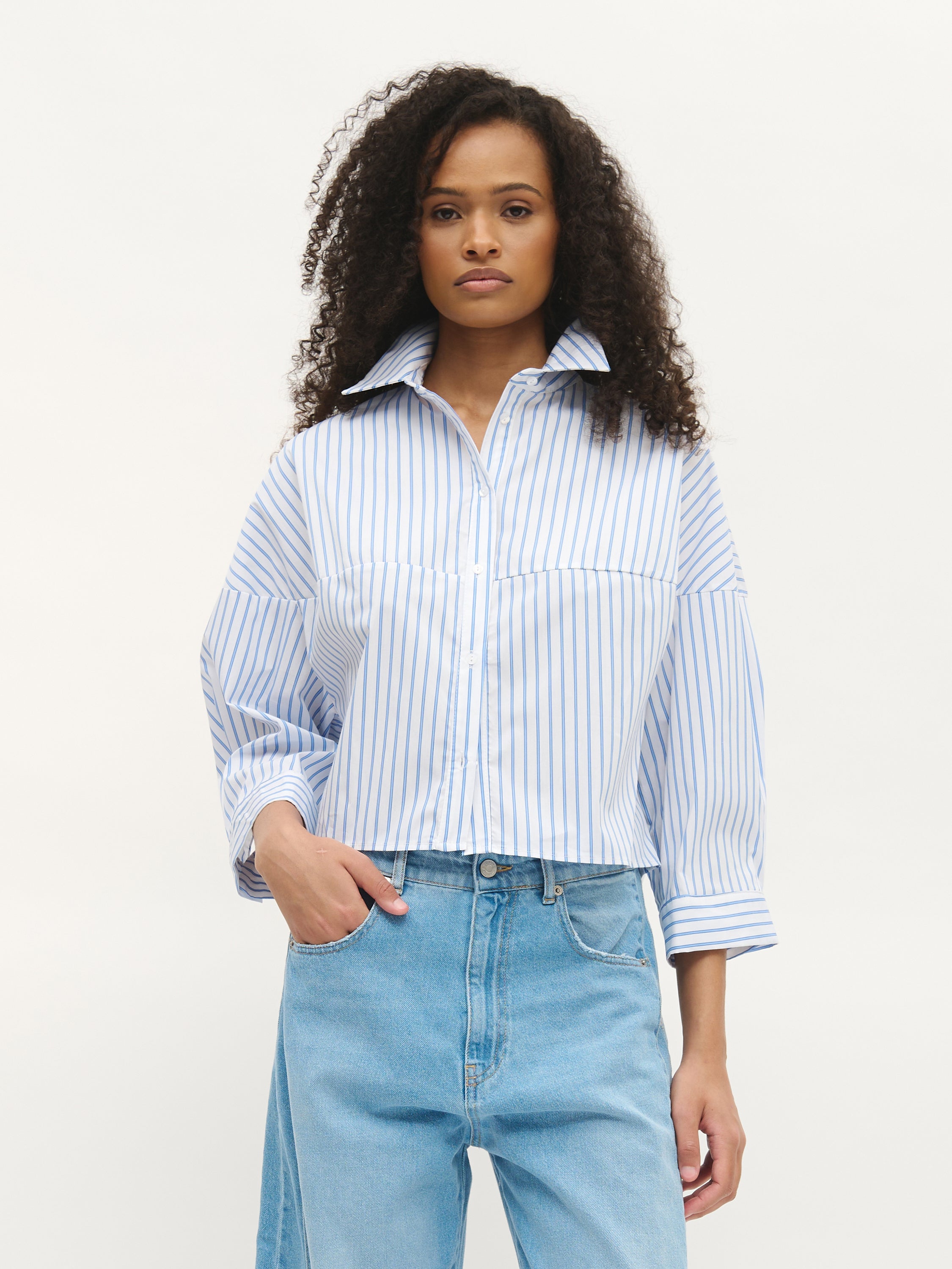 Cropped Striped Shirt