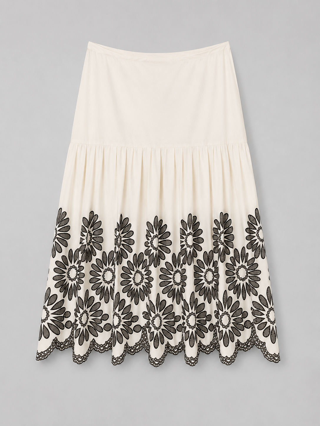 Floral Embroidered Skirt