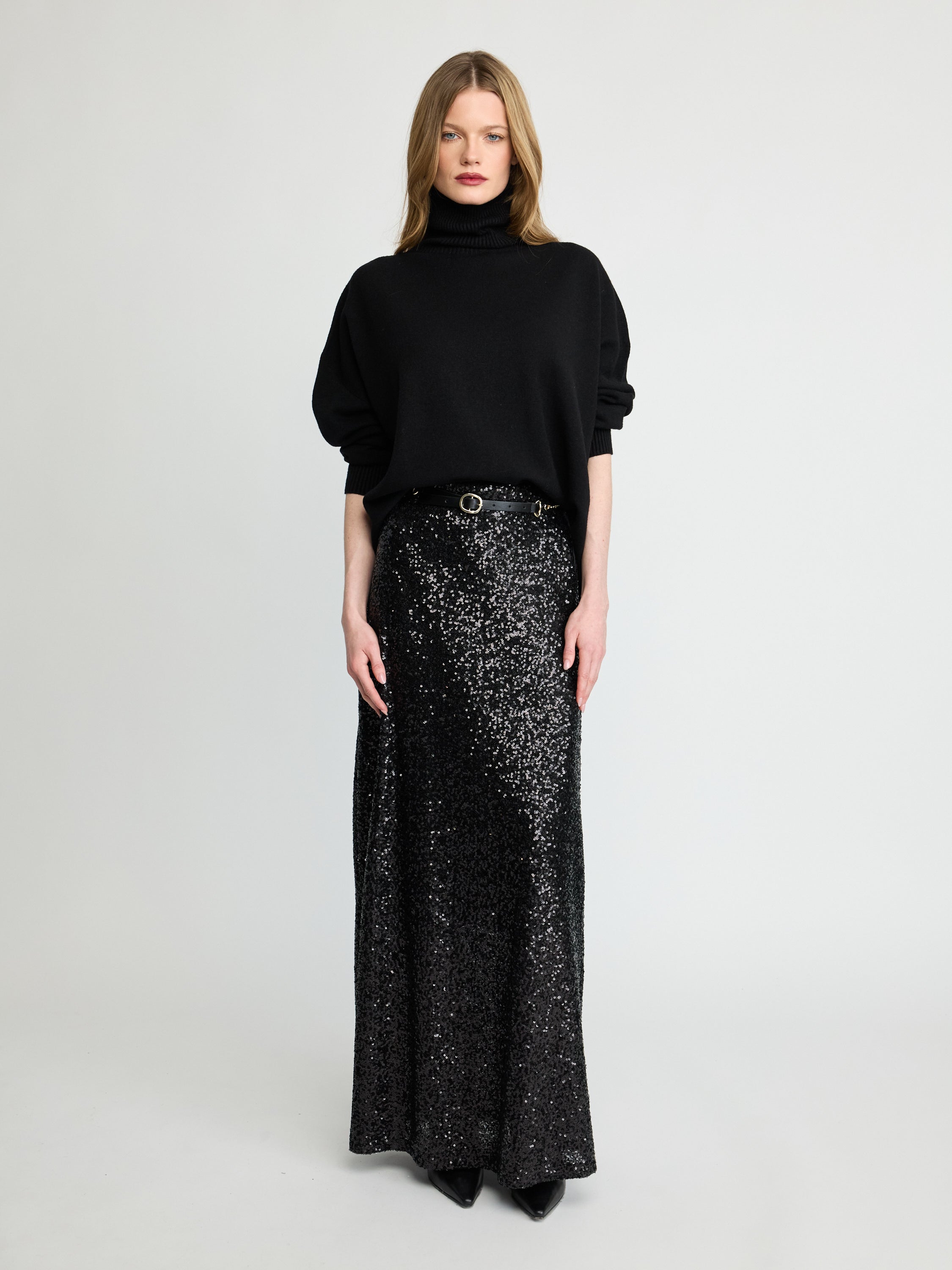 Sequin Maxi Skirt