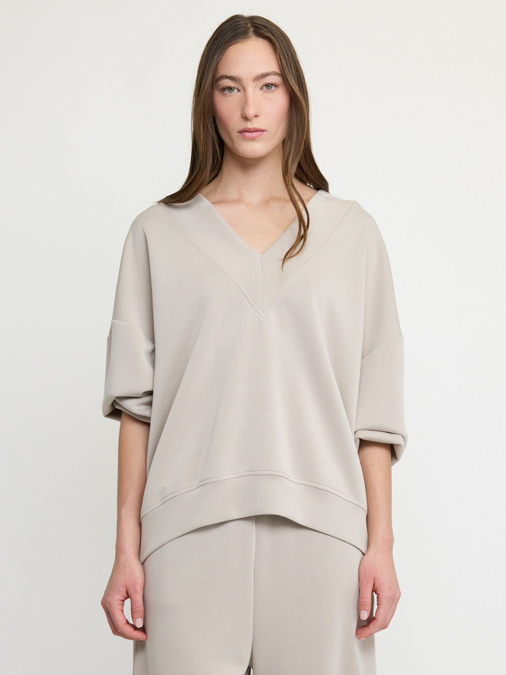 Sweat ample col en V