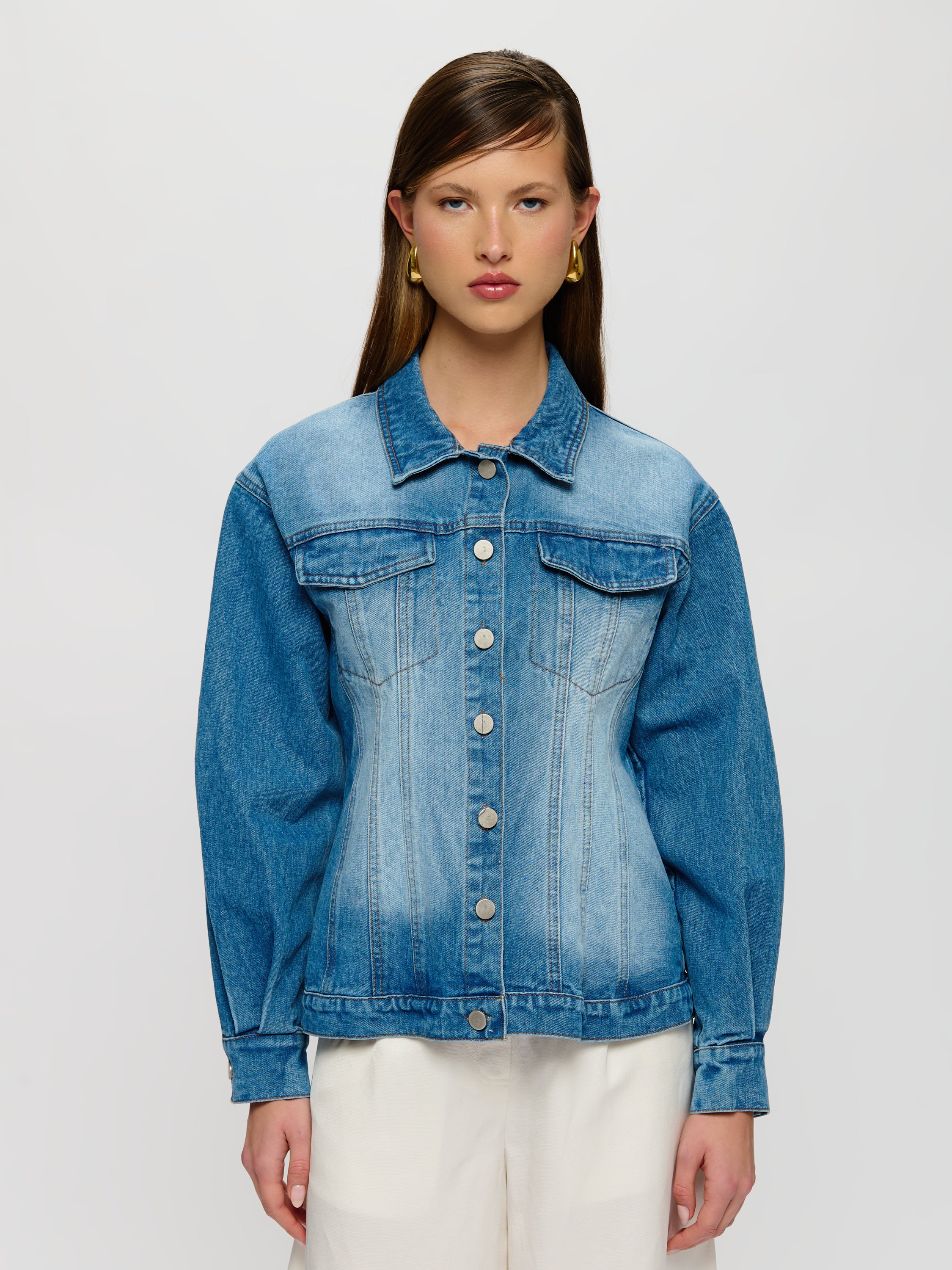 Veste en jean ajustée