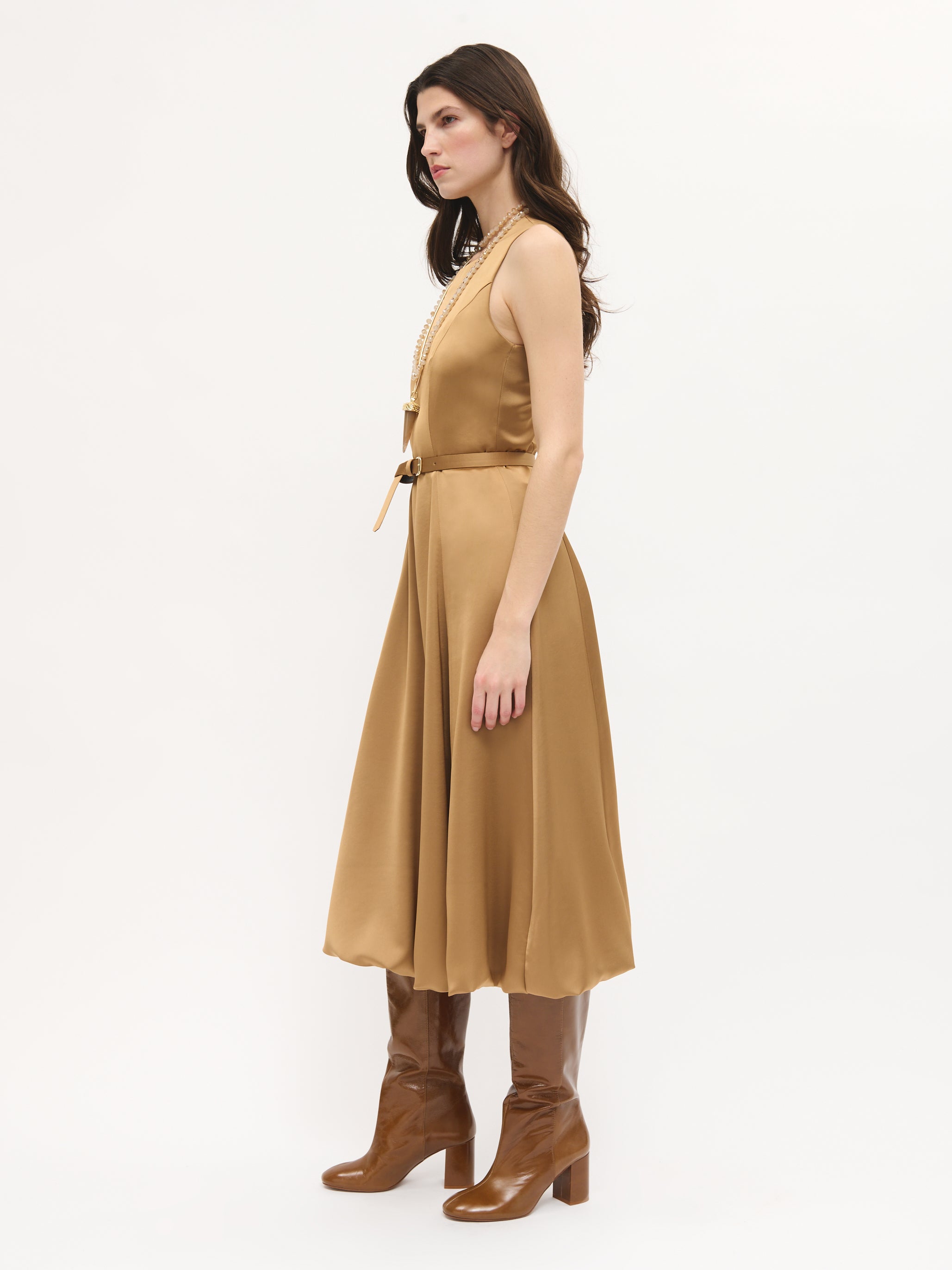 Robe ballon ceinturée