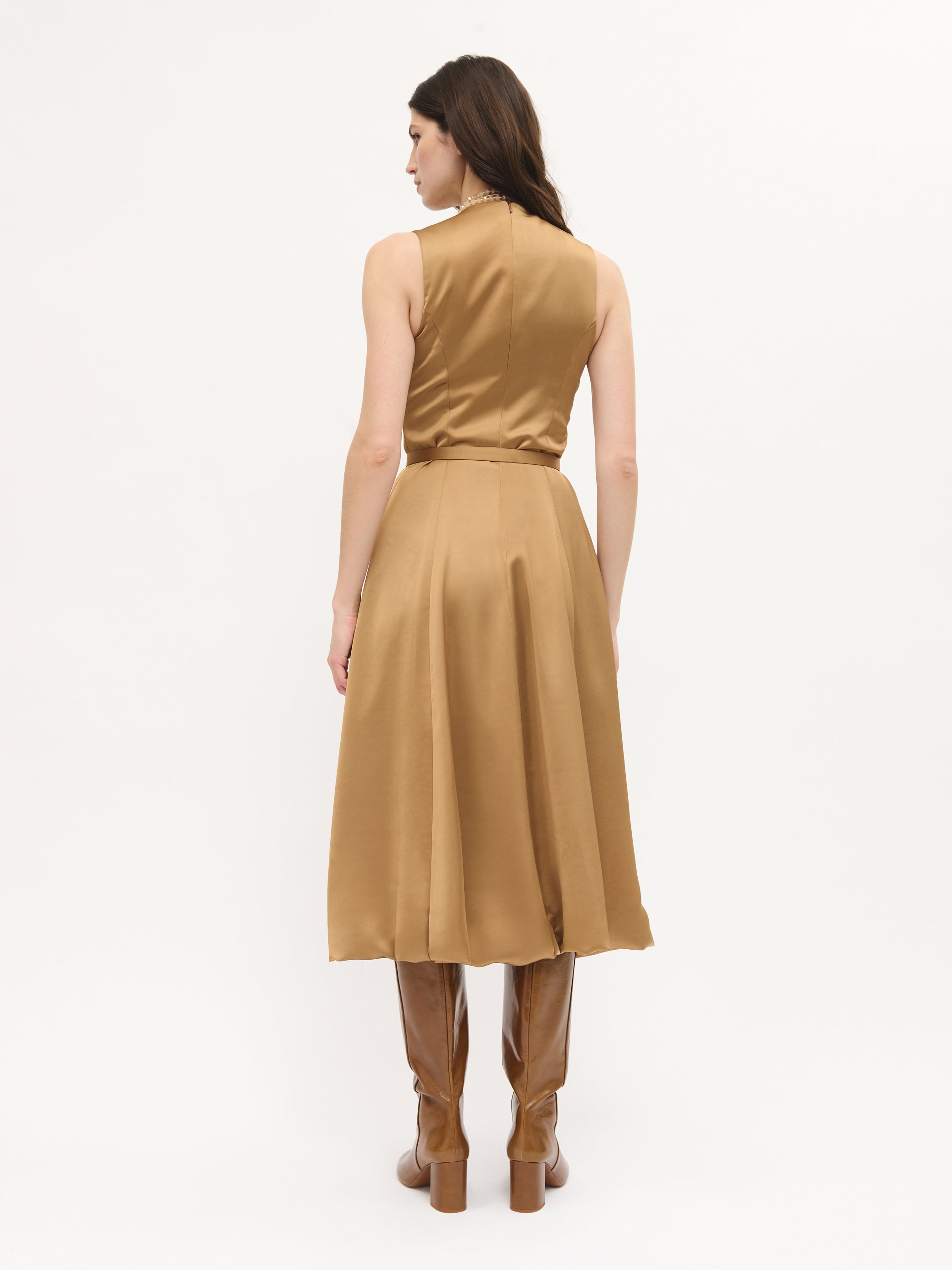 Robe ballon ceinturée