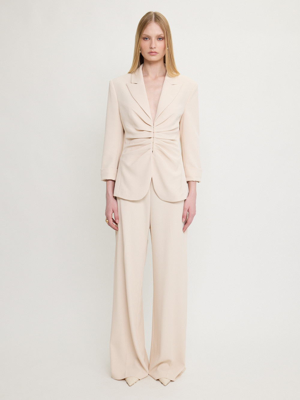 Blazer à taille drapée
