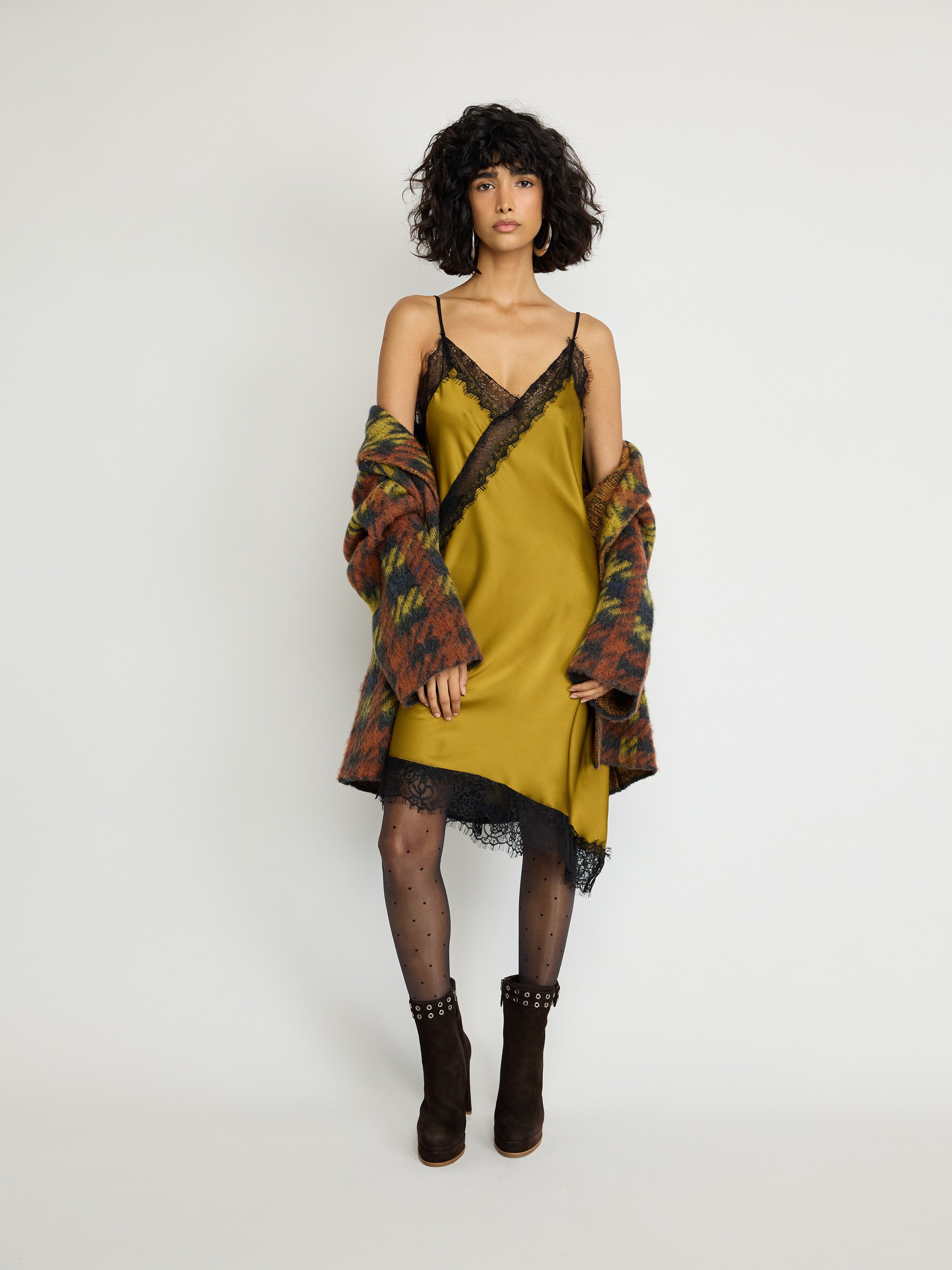 Oversized Checked Jacket