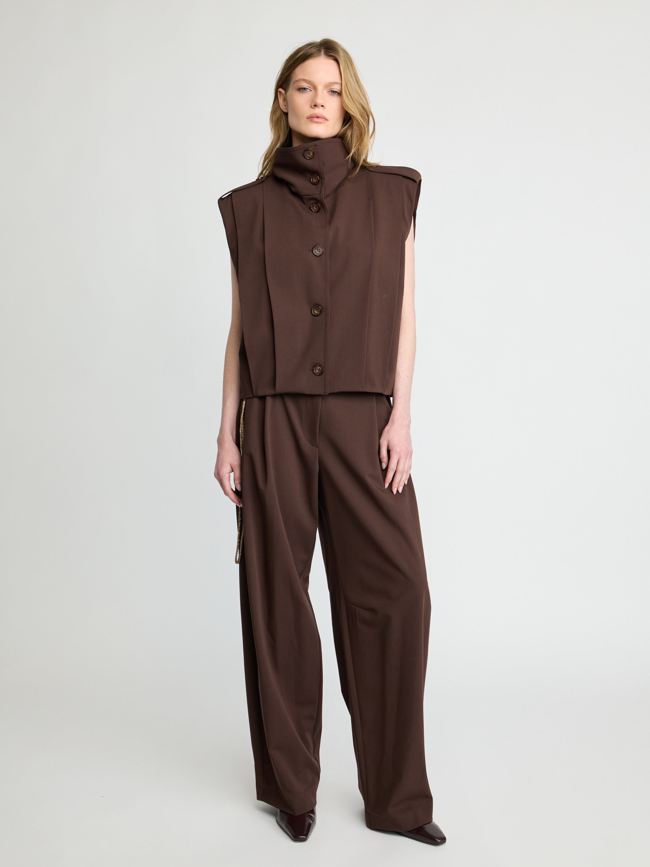 Tailored Button Vest