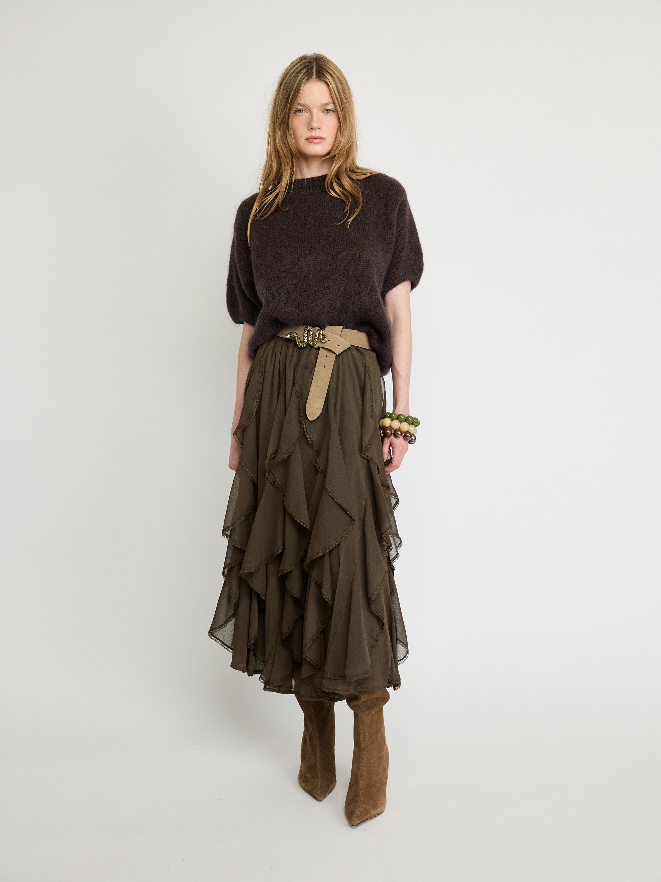 Tricot texturé à manches courtes