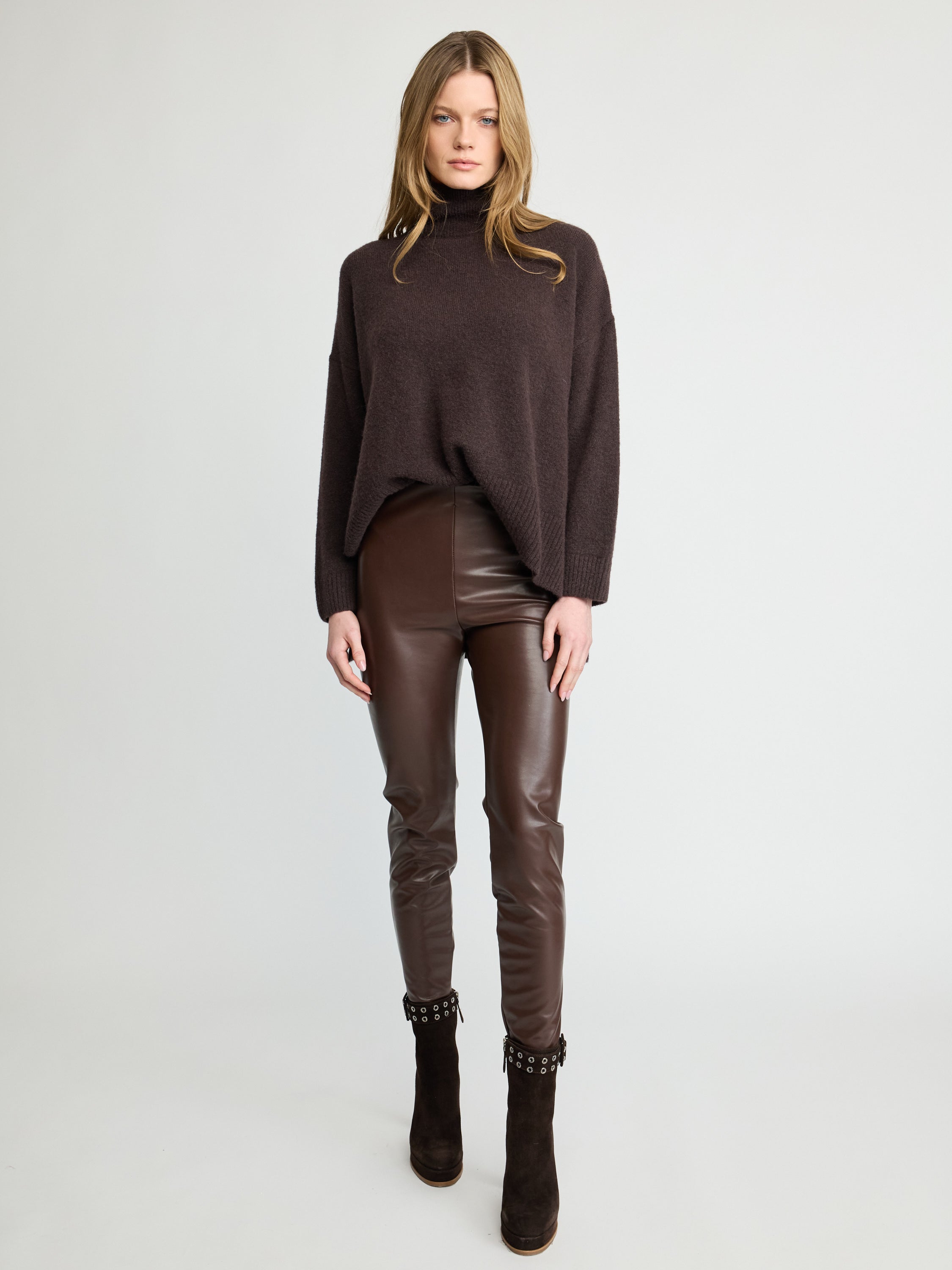 Faux Leather Slim Pants