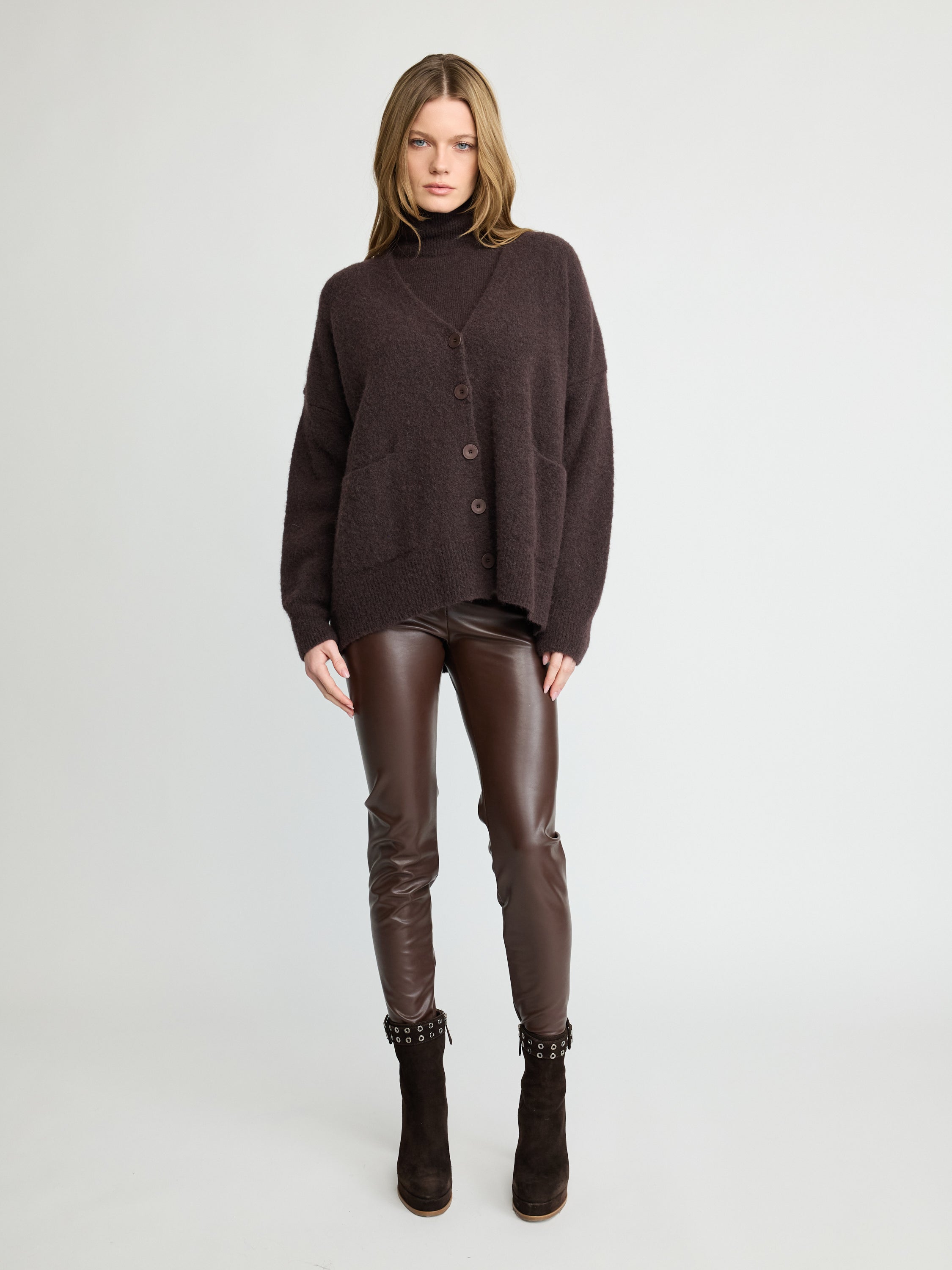 Button-Front Cardigan