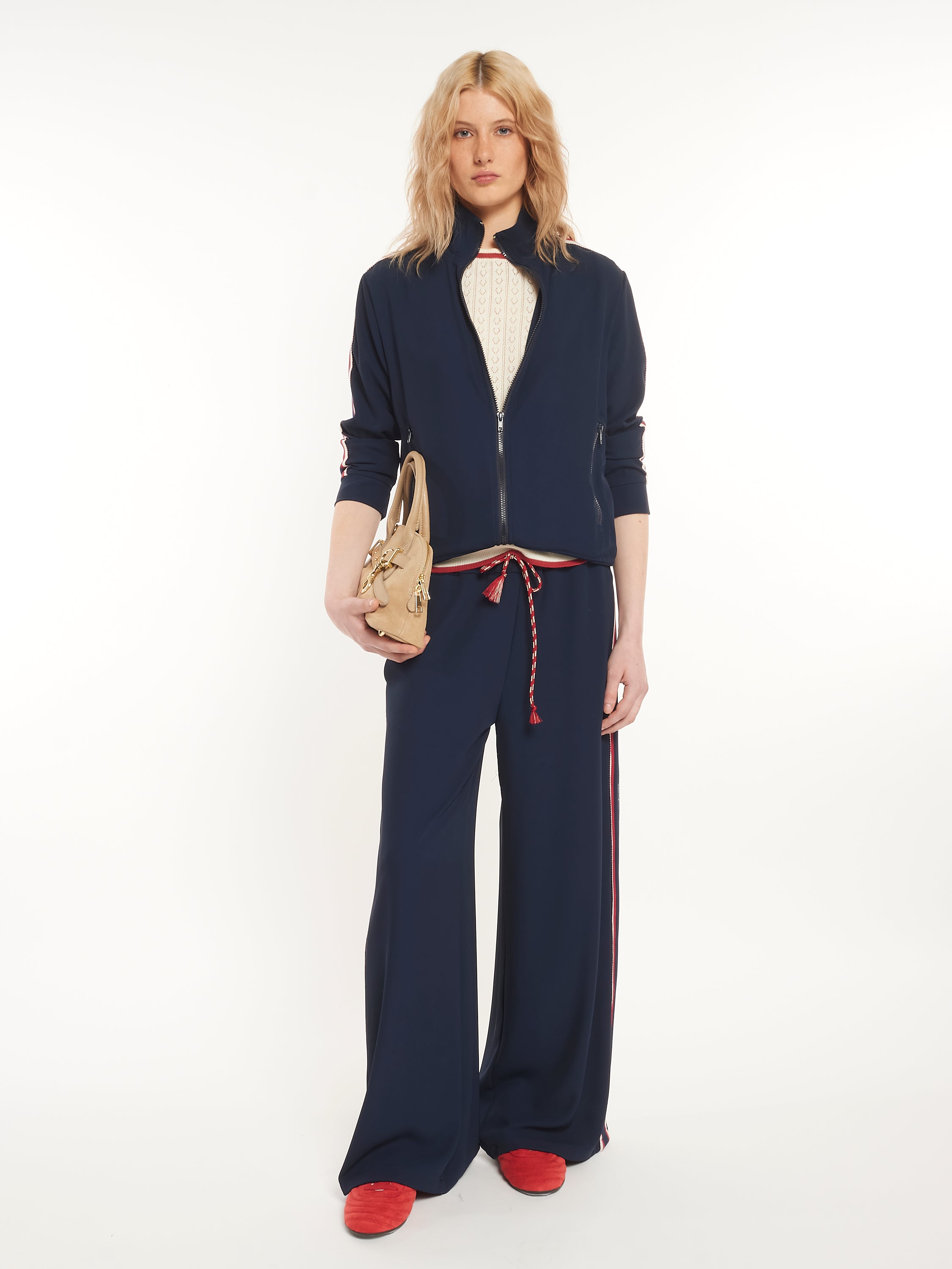 Veste à rayures latérales