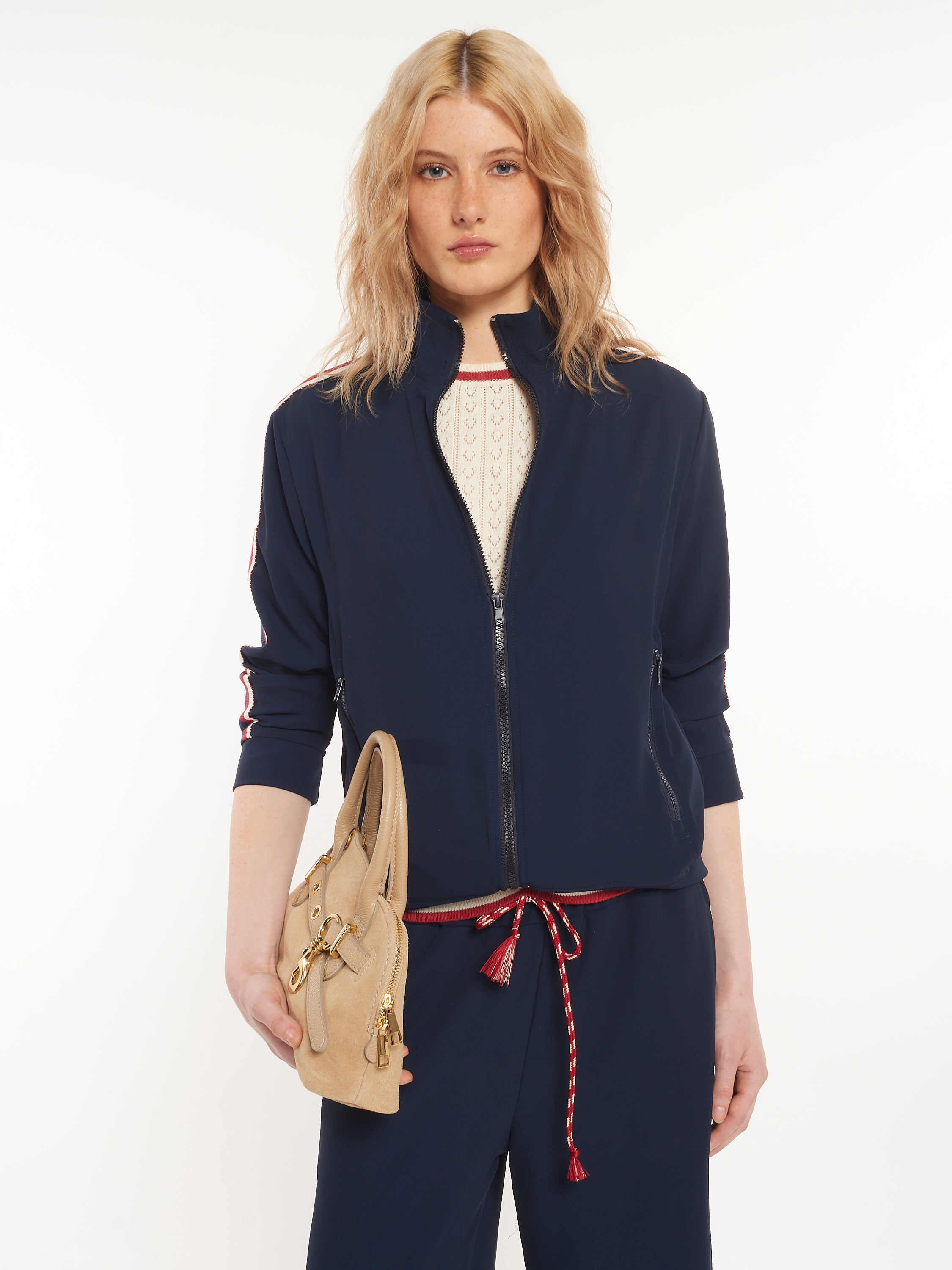 Veste à rayures latérales