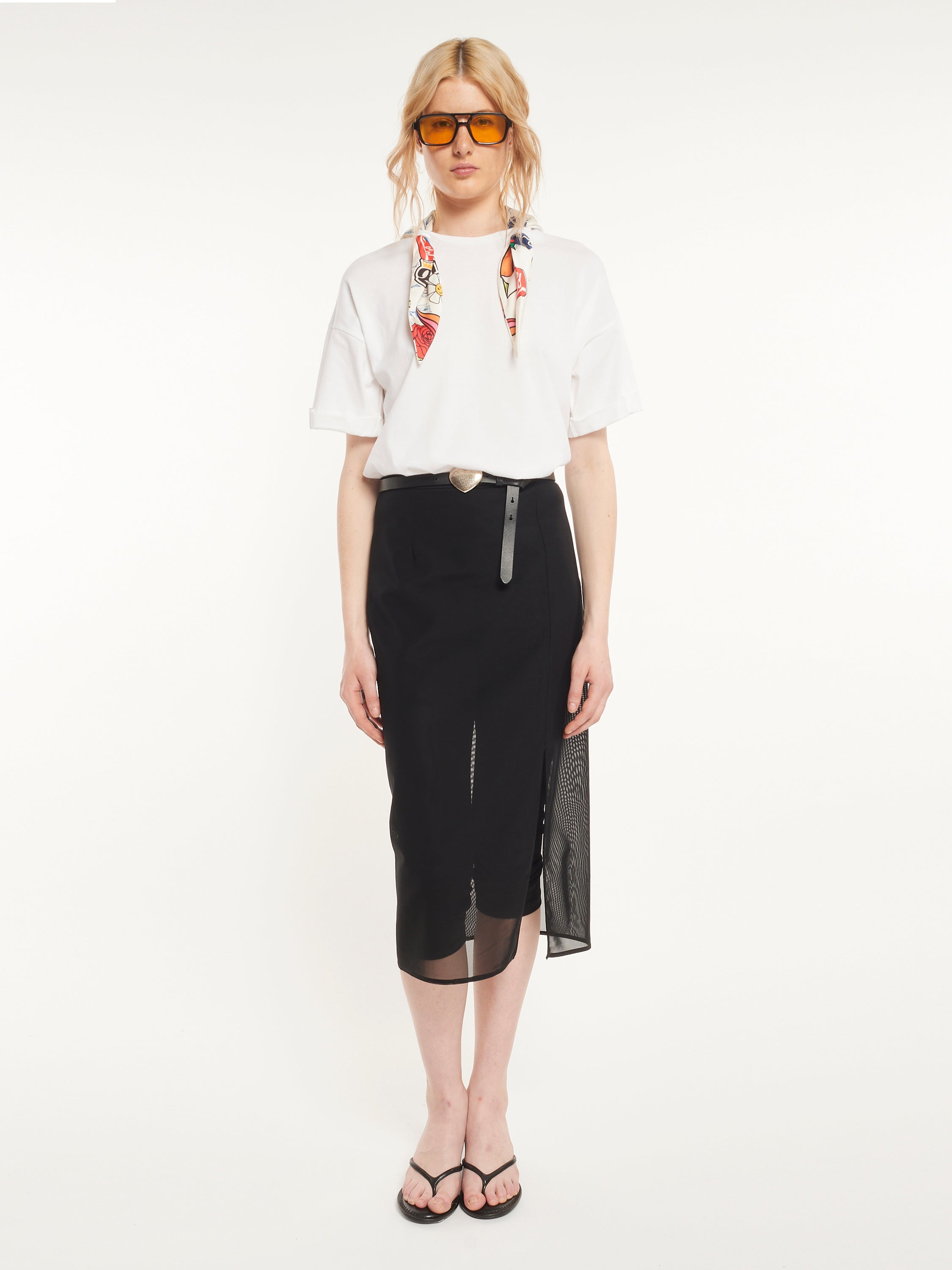 High-Waisted Skirt With Slits