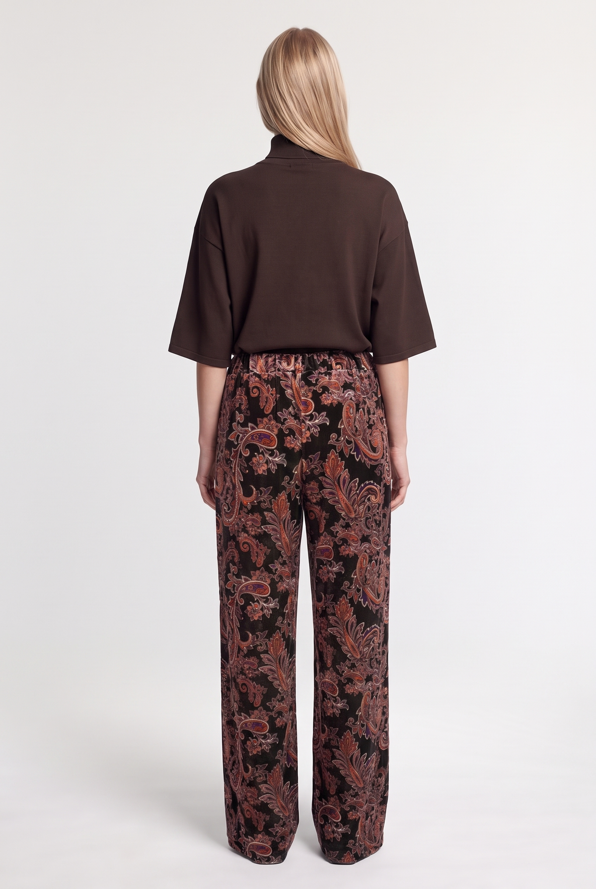 Paisley-Print Pants - Multi - back view