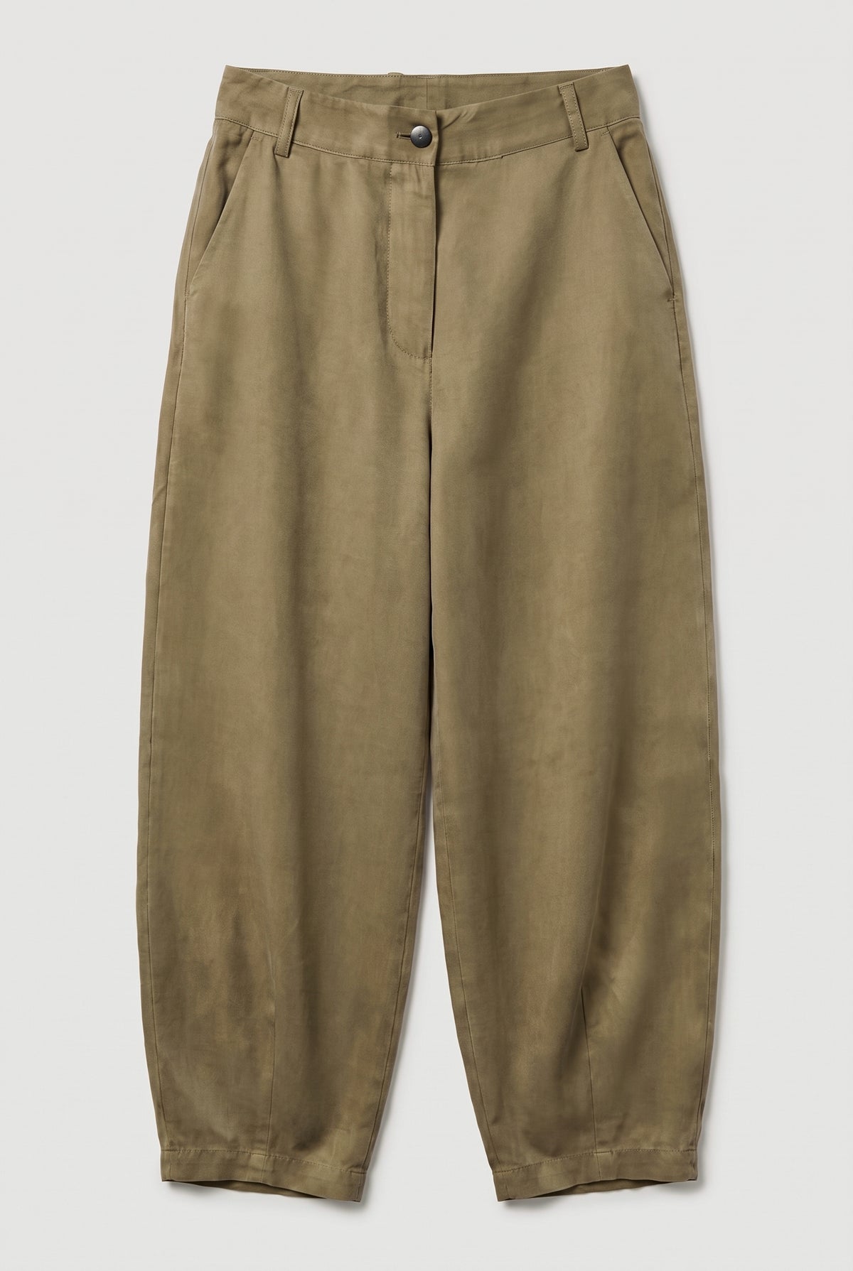 Lyocell Straight-Leg Pants - Sage - flat lay
