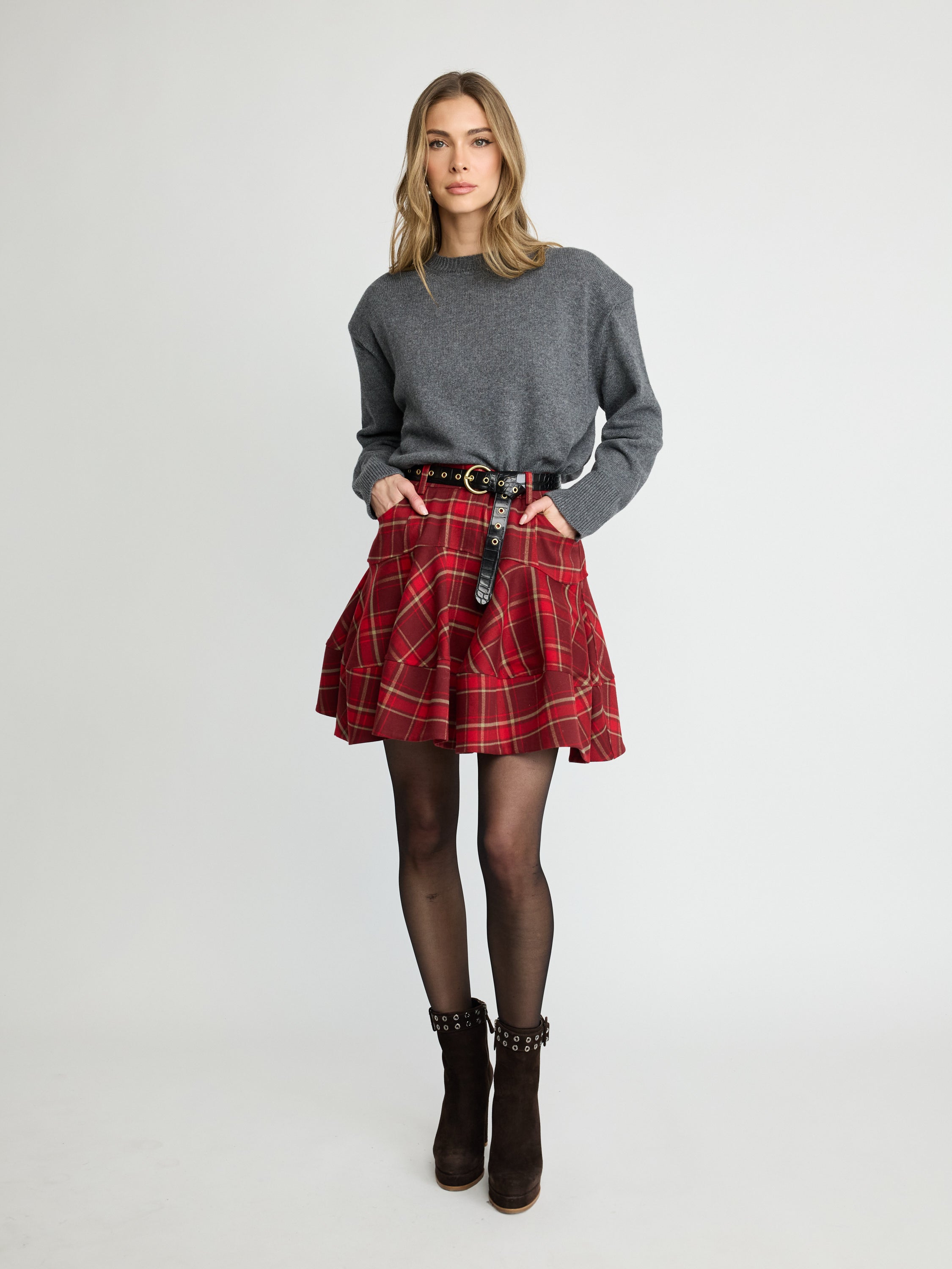 Plaid Mini Skirt