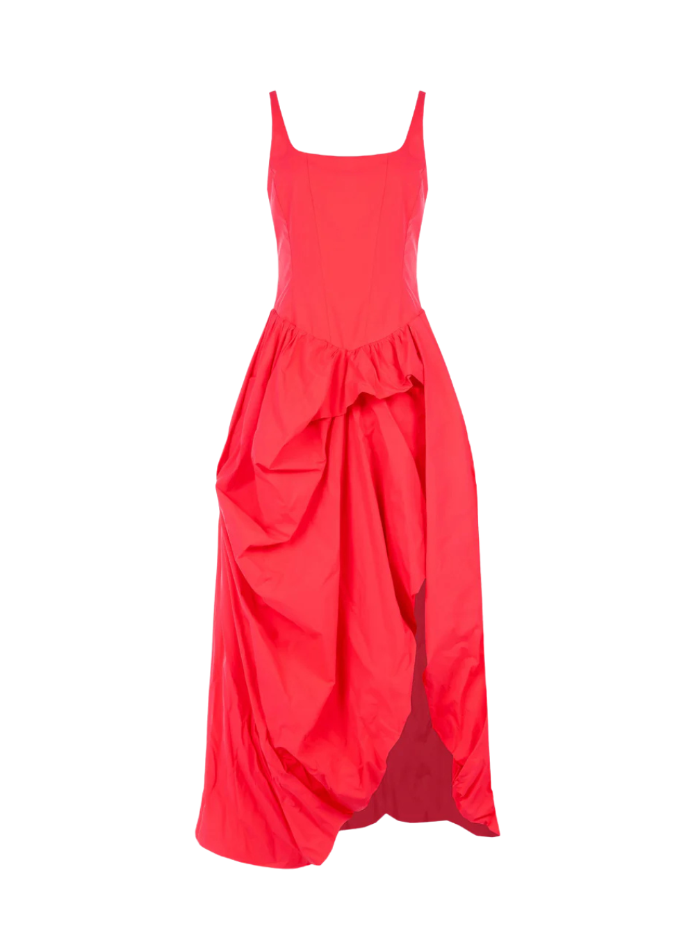 Drape-Detail Midi Dress