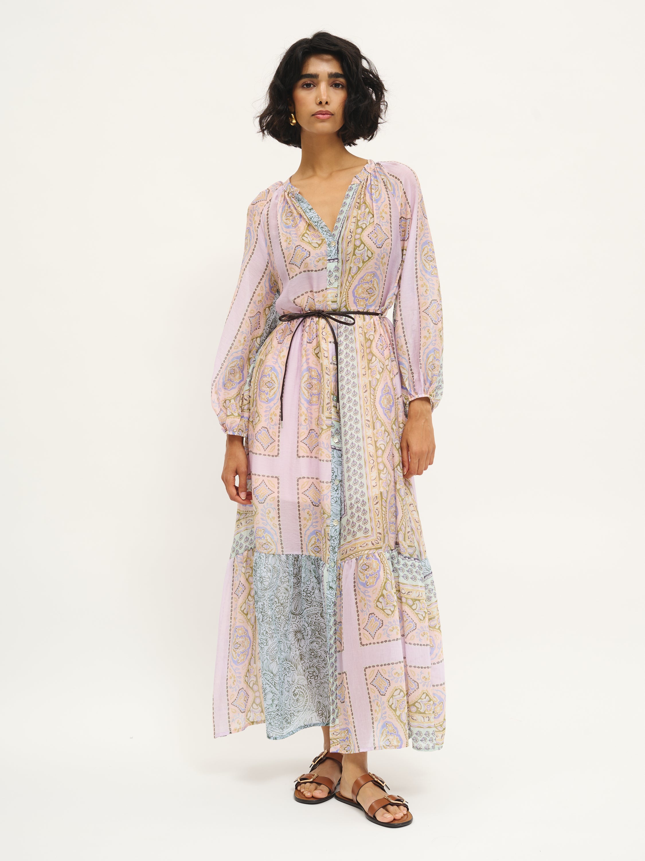 Pastel Paisley Maxi Dress
