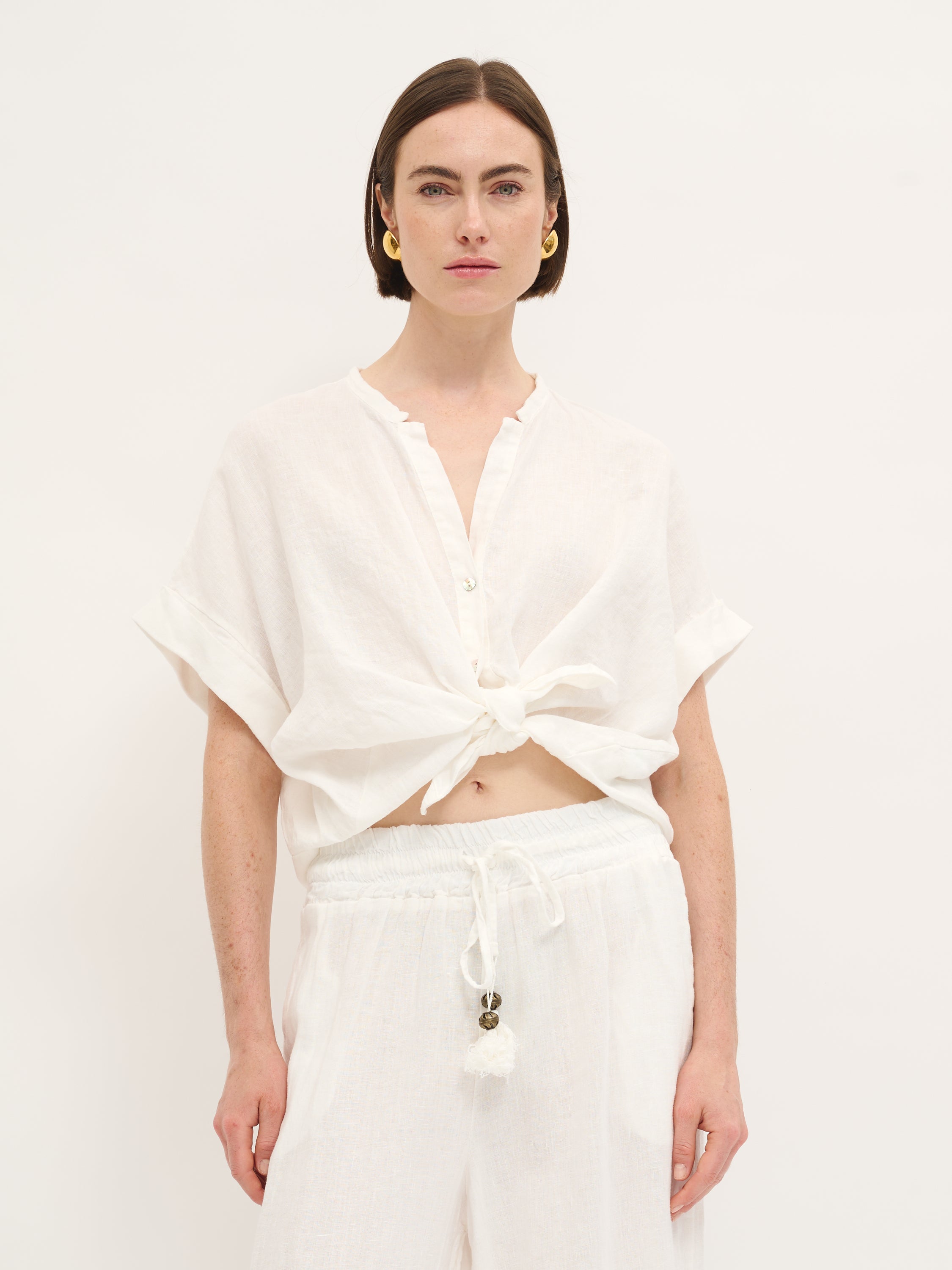 Linen Tie Shirt