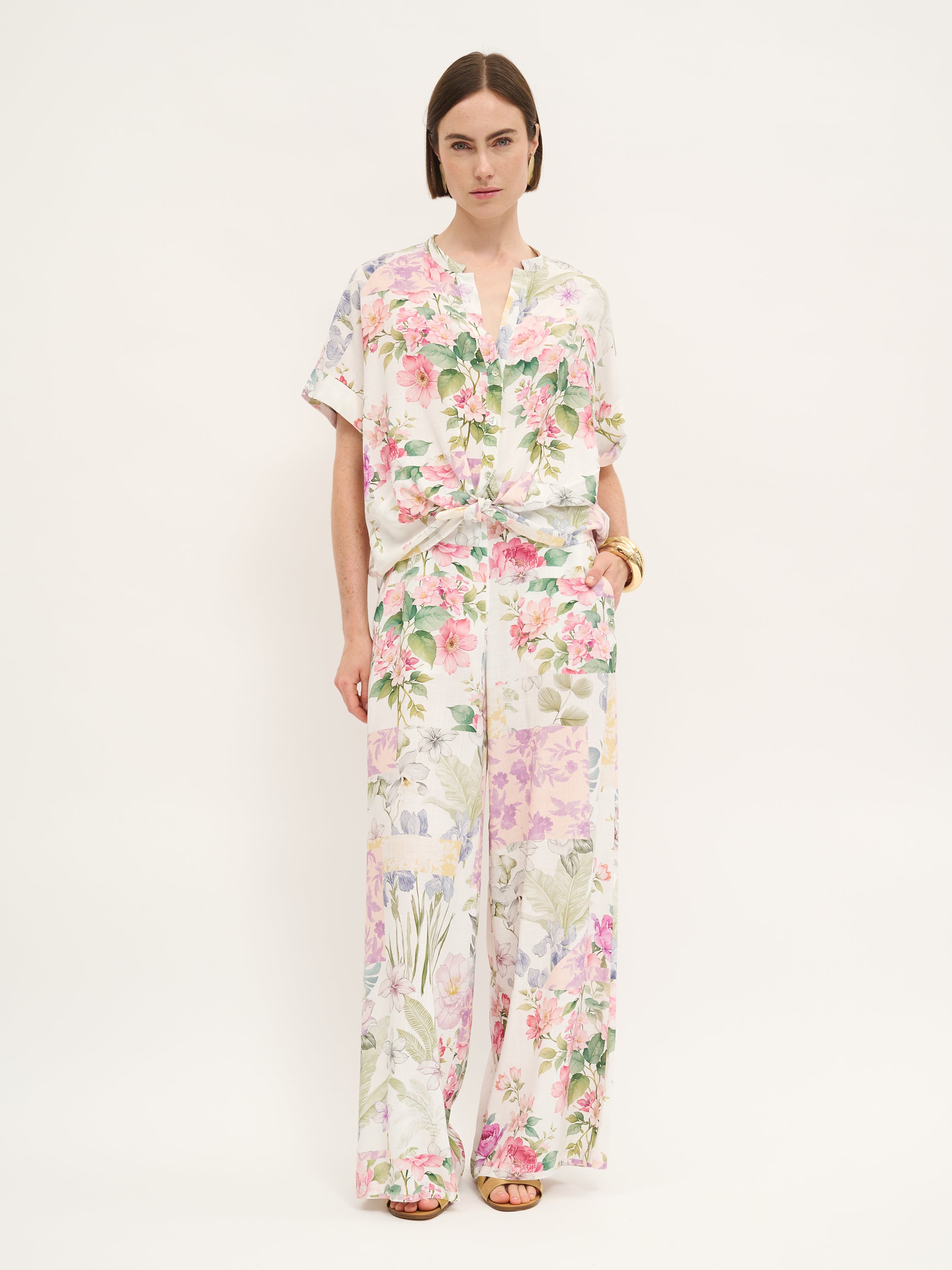 Pantalon large Painted Garden