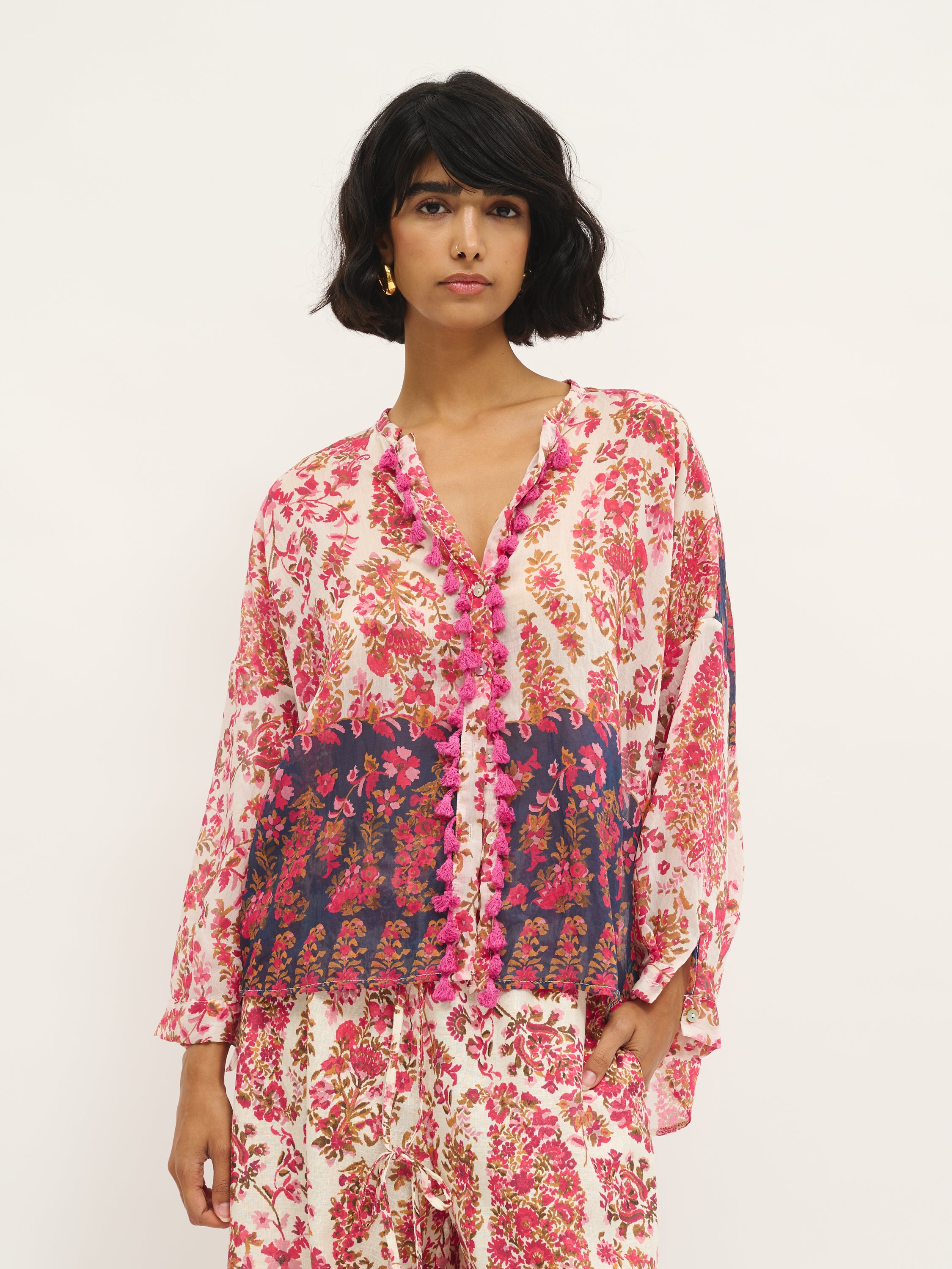Midnight Blossom Blouse