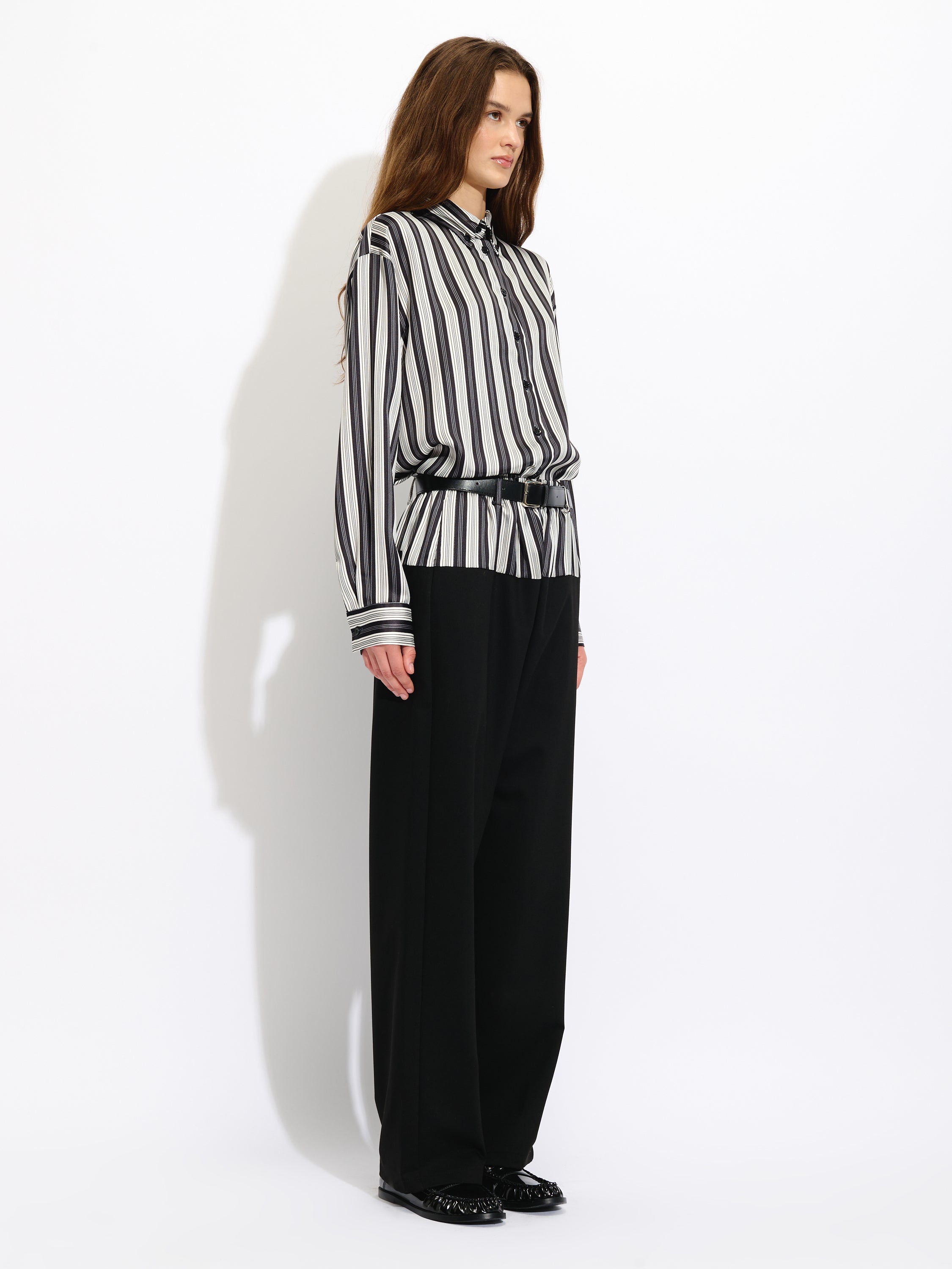 Mixed Fabric Trousers