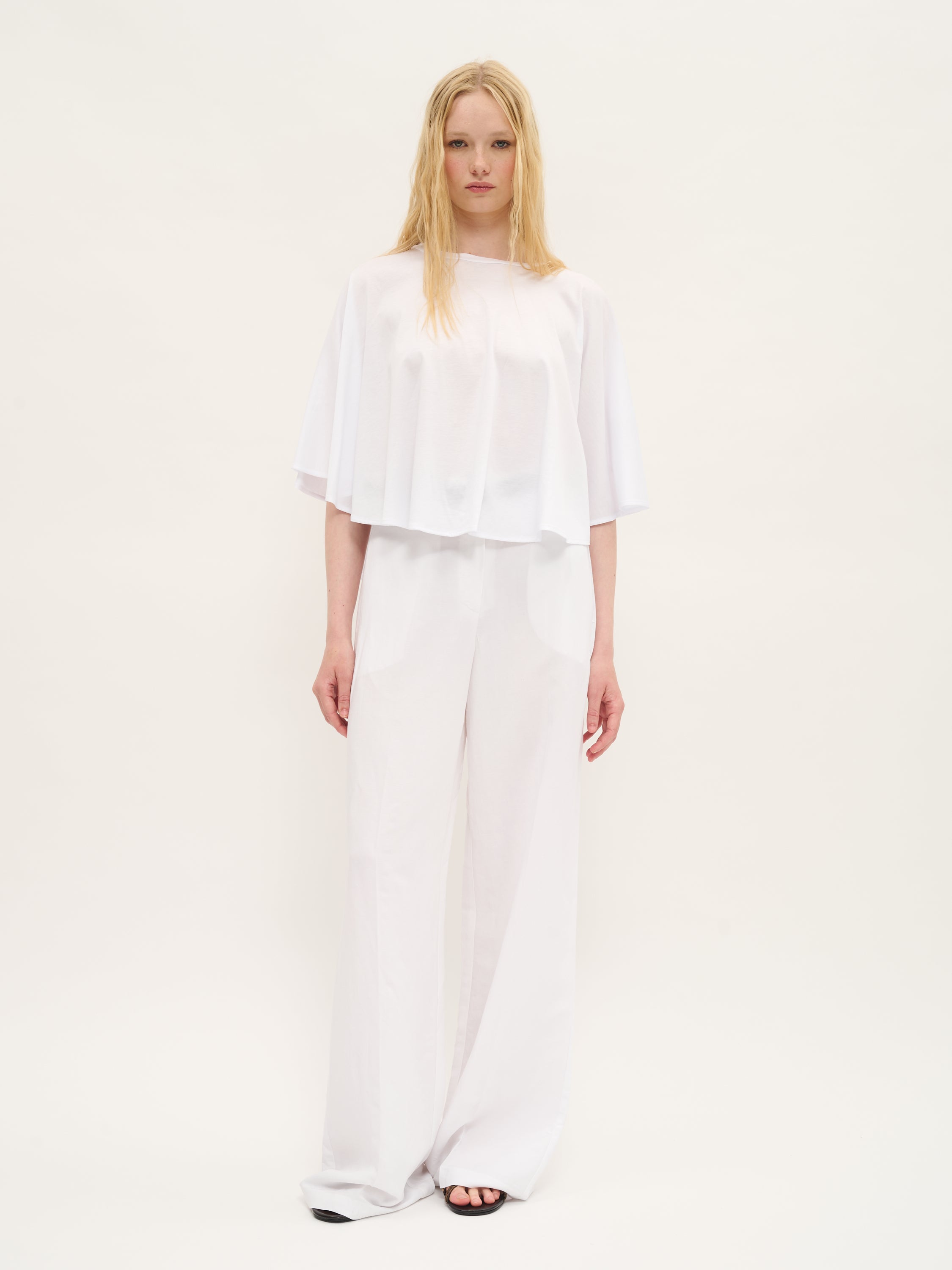 Boxy Drape Cotton-Modal Top