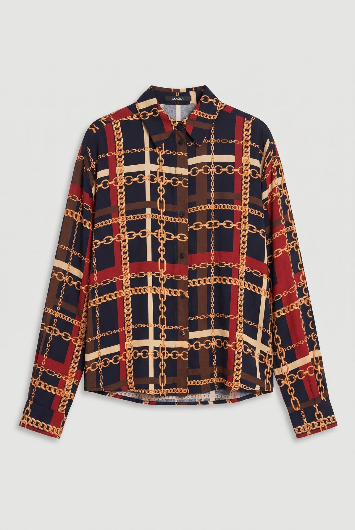 Chain Print Blouse - Multi - flat lay
