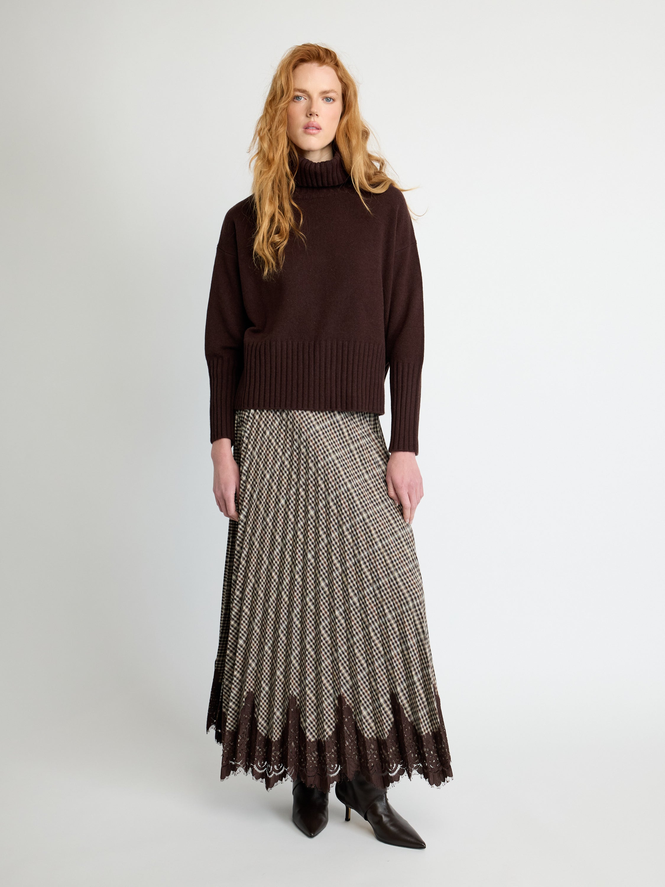 Ribbed Wool Turtleneck Sweater